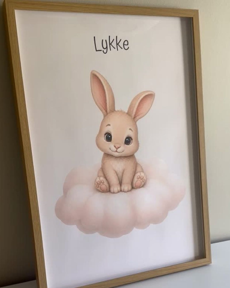 kanin på moln hos kund i barnrum