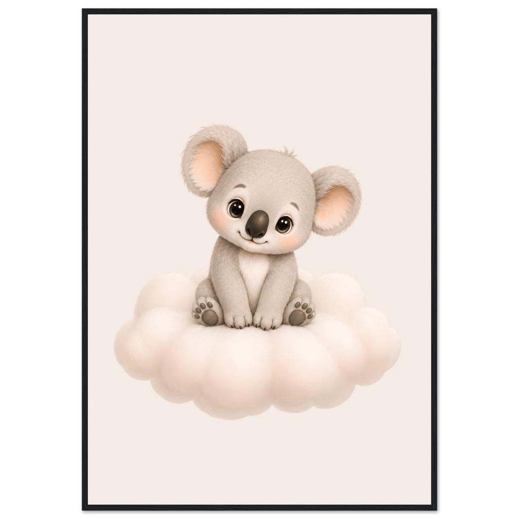 Koala på moln med namn poster