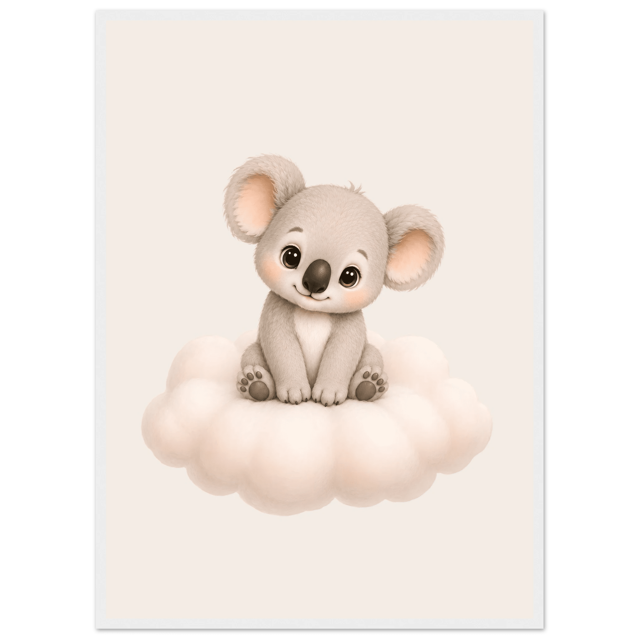 Koala på moln med namn poster