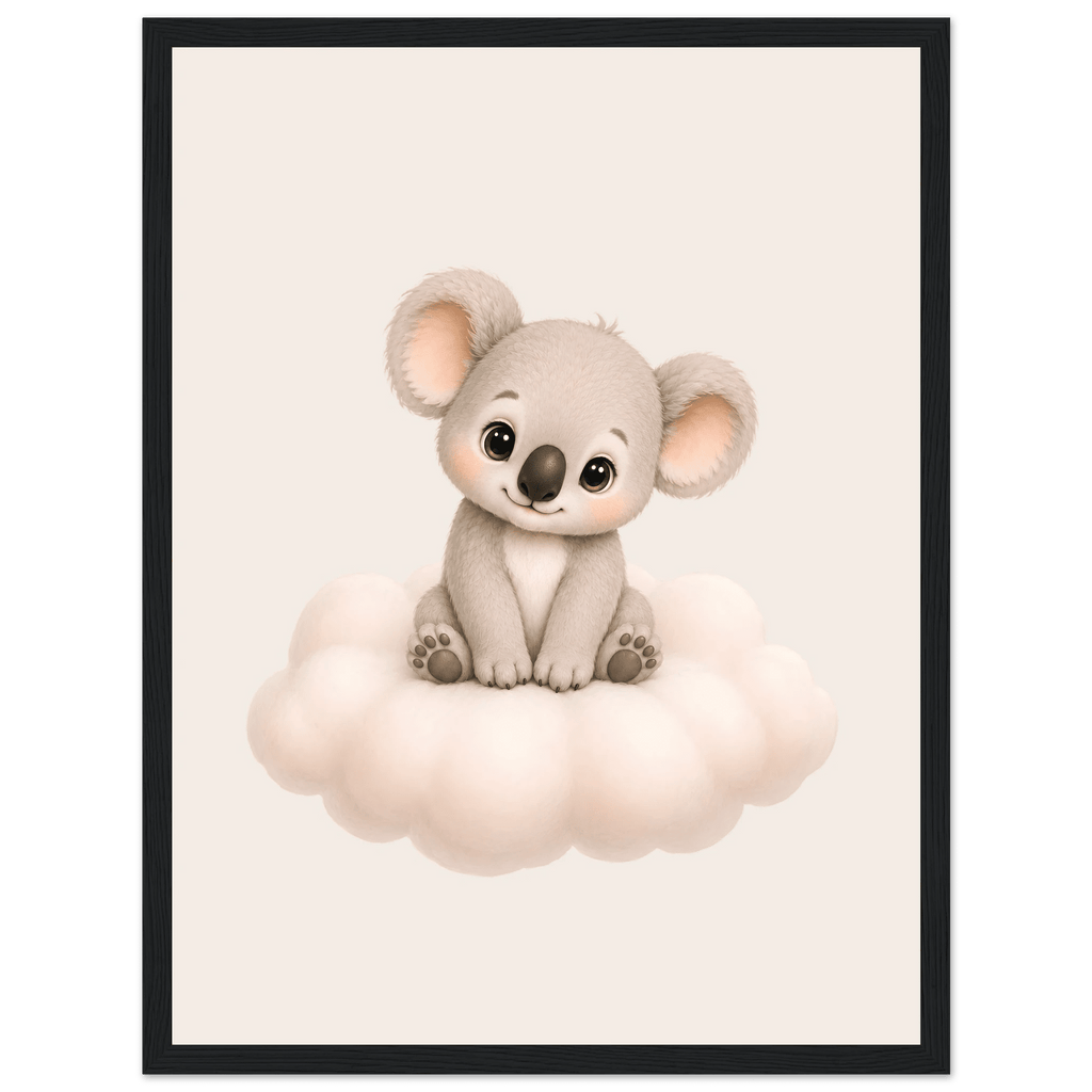 Koala på moln med namn poster