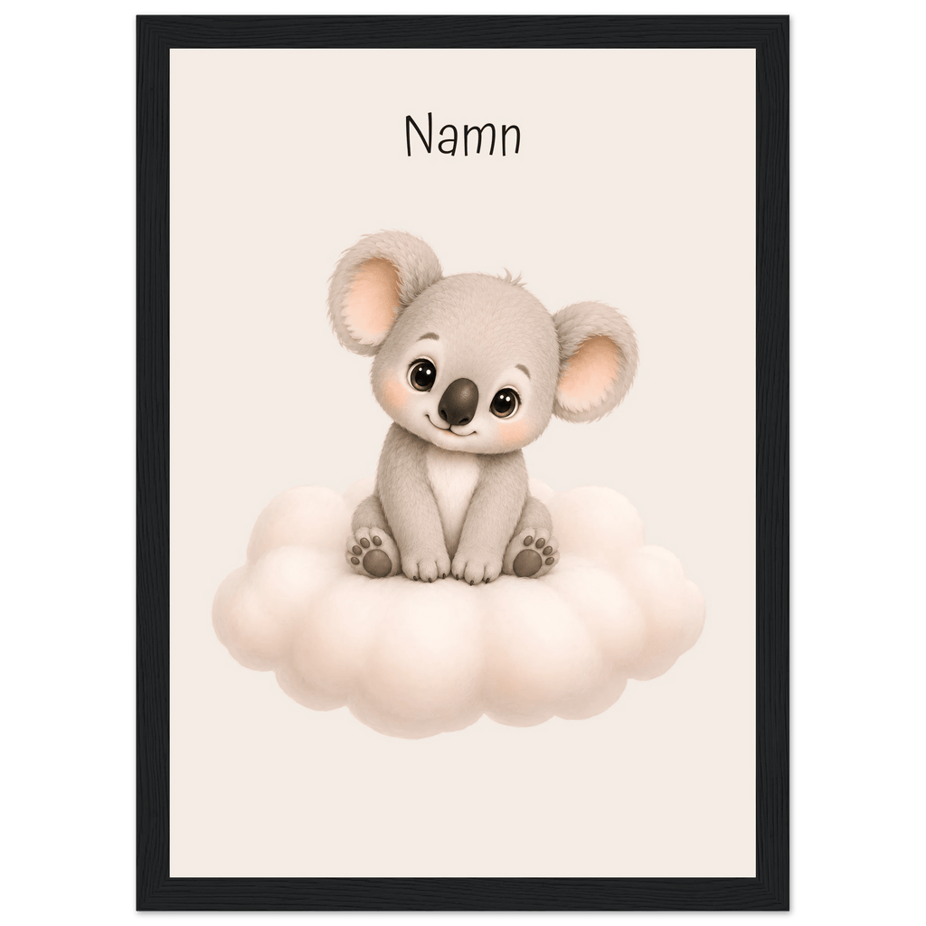 Koala på moln med namn poster