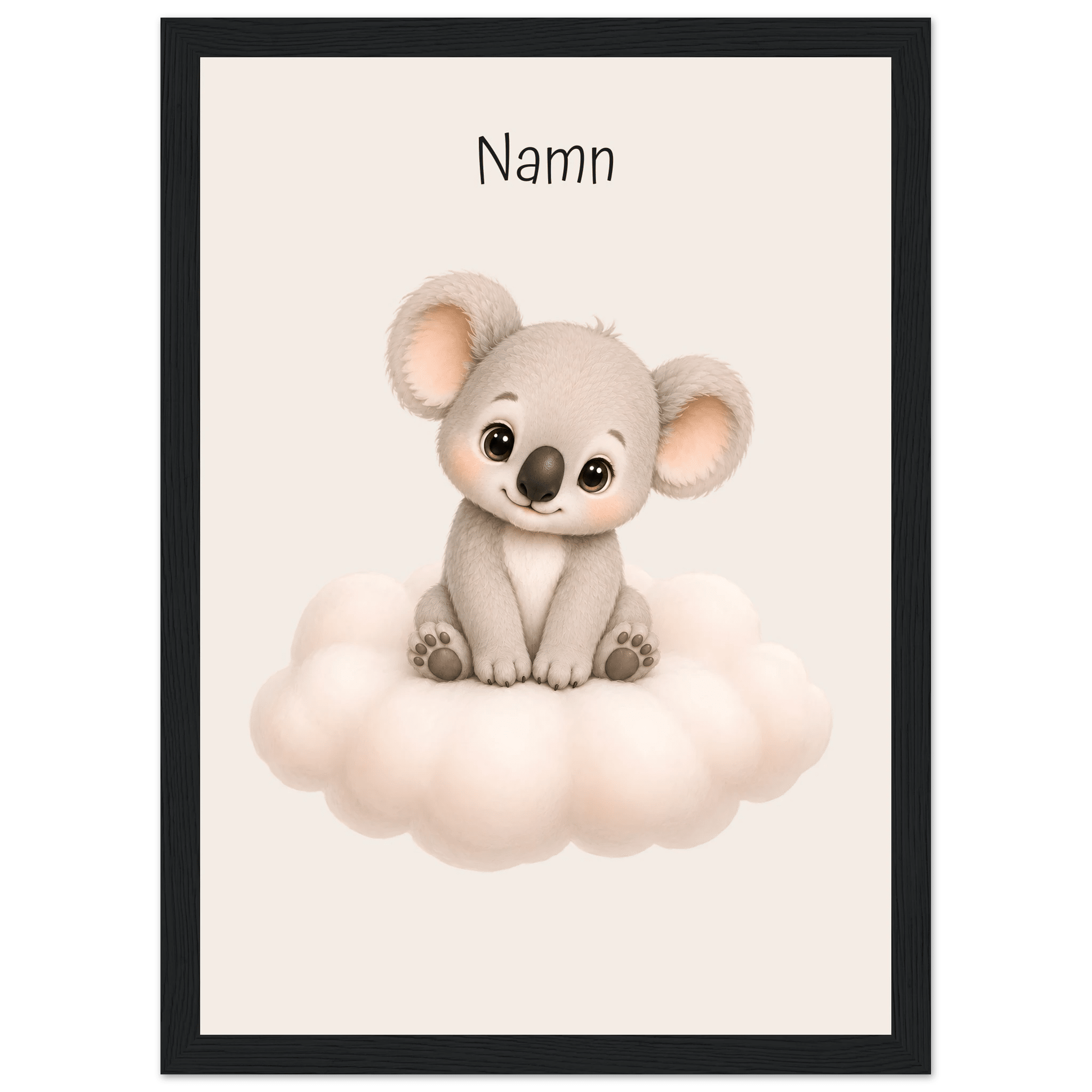 Koala på moln med namn poster