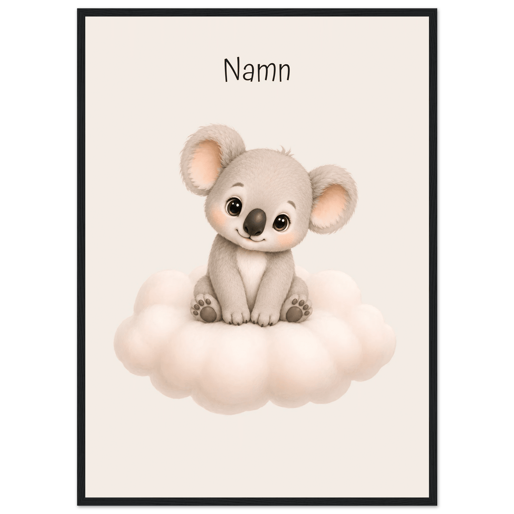 Koala på moln med namn poster