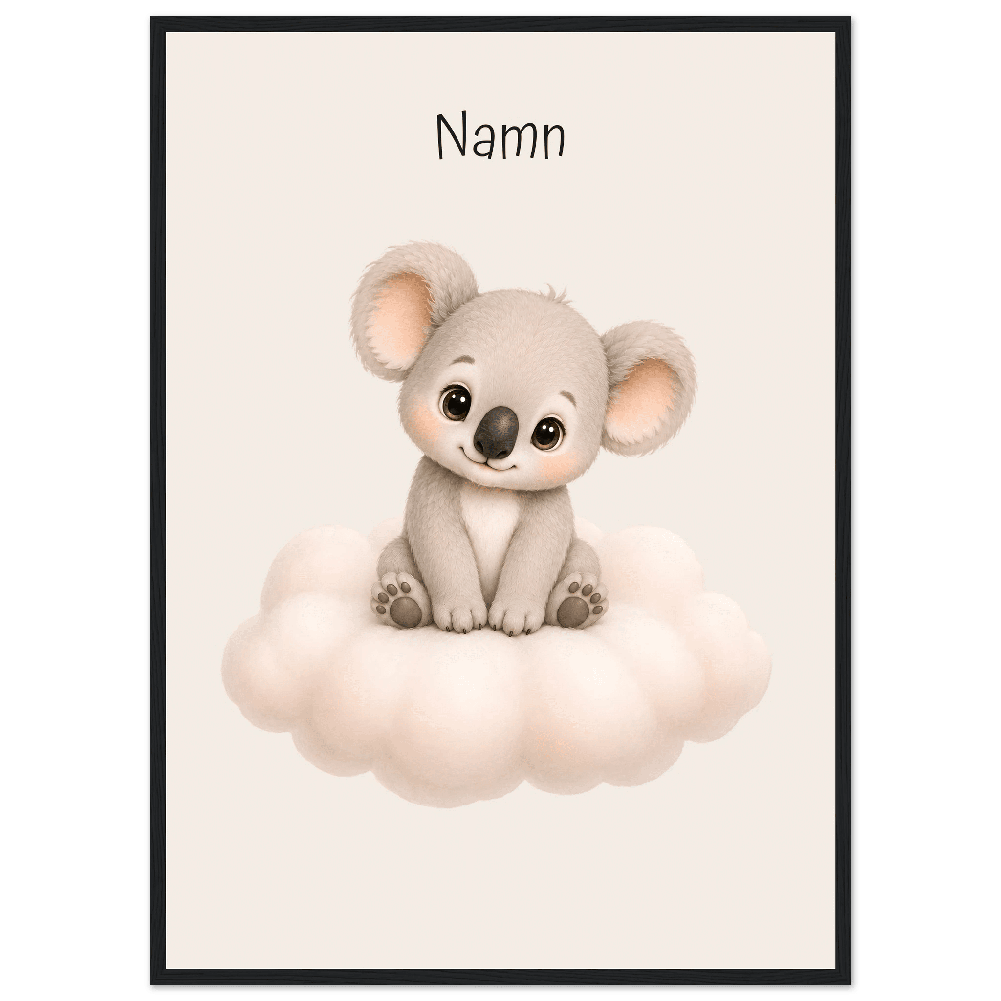 Koala på moln med namn poster