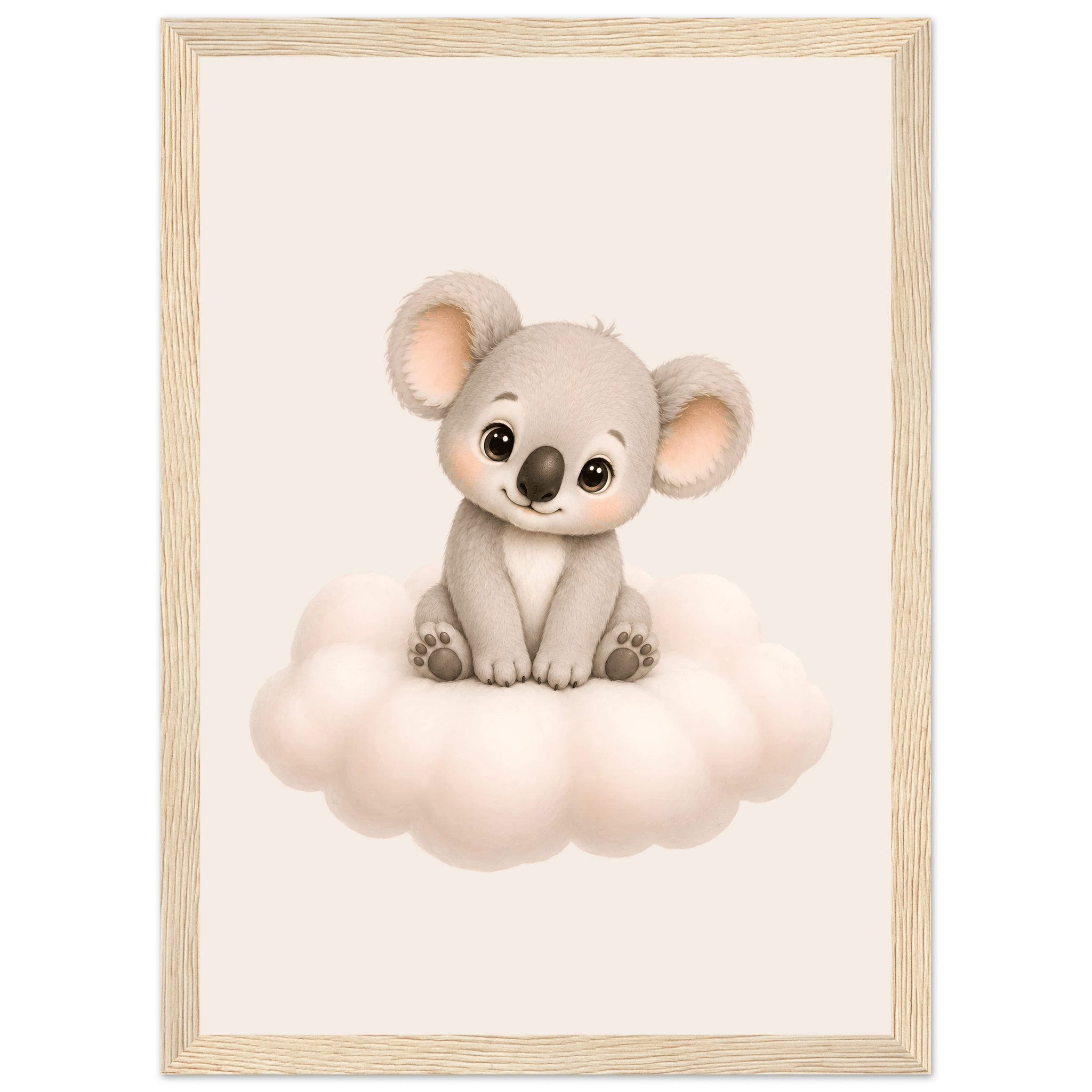 Koala på moln med namn poster