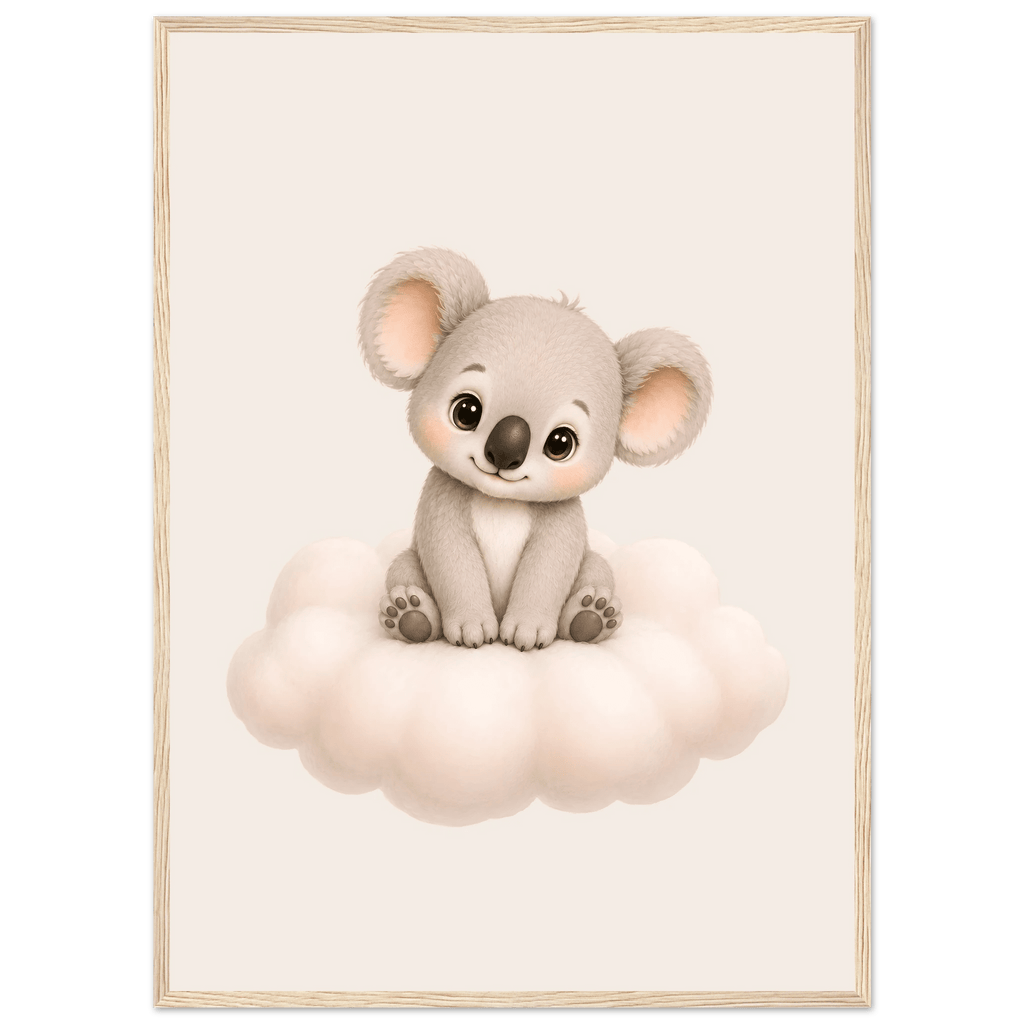 Koala på moln med namn poster