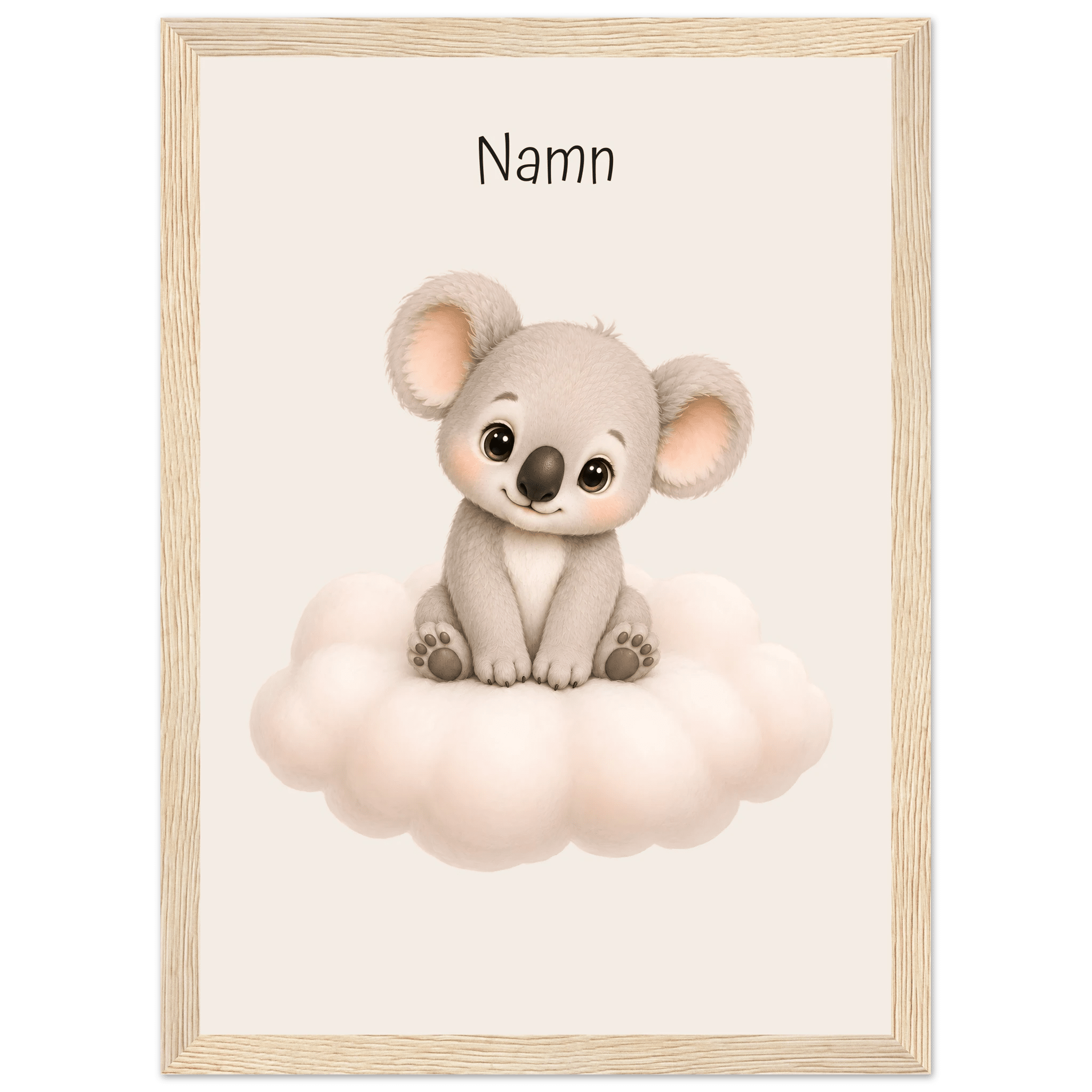Koala på moln med namn poster
