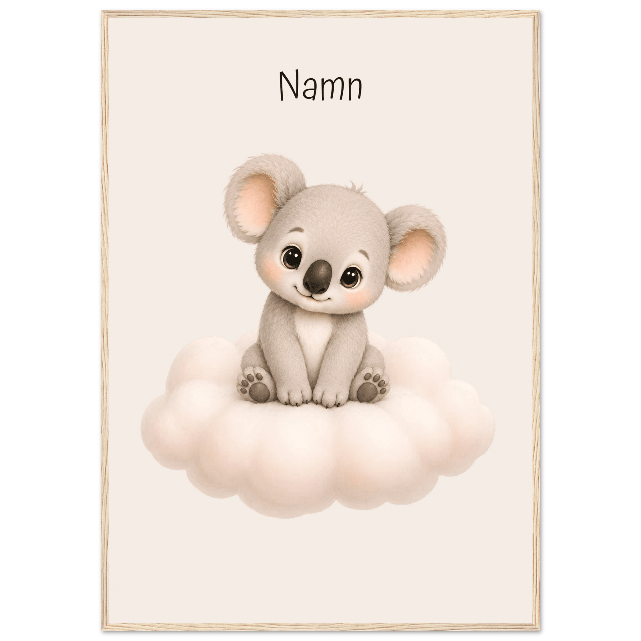 Koala på moln med namn poster