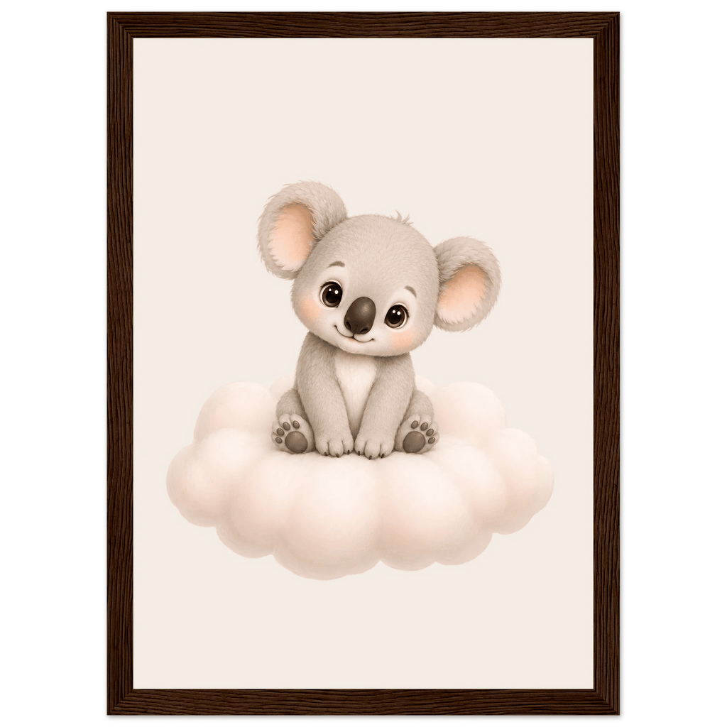 Koala på moln med namn poster