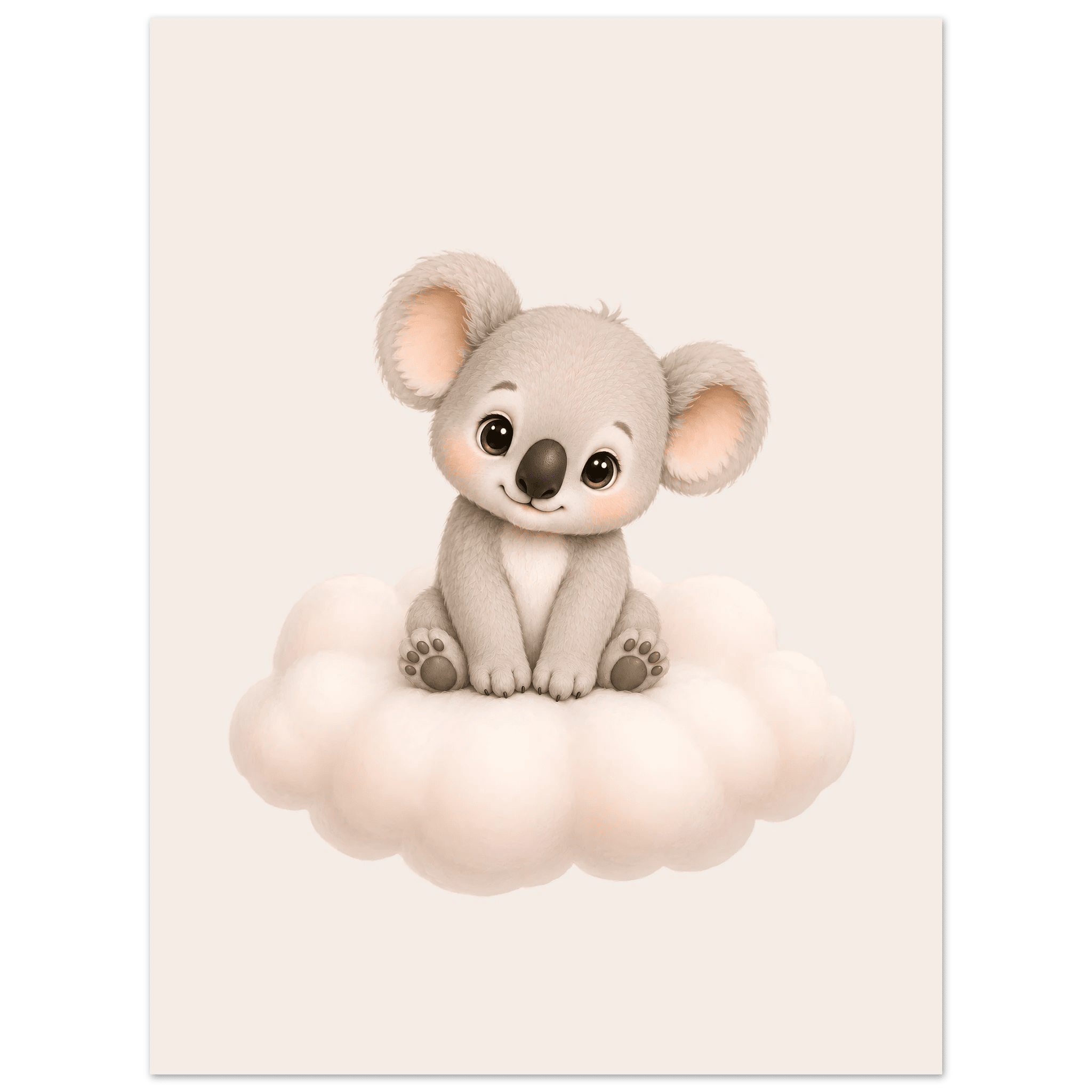 Koala på moln med namn poster