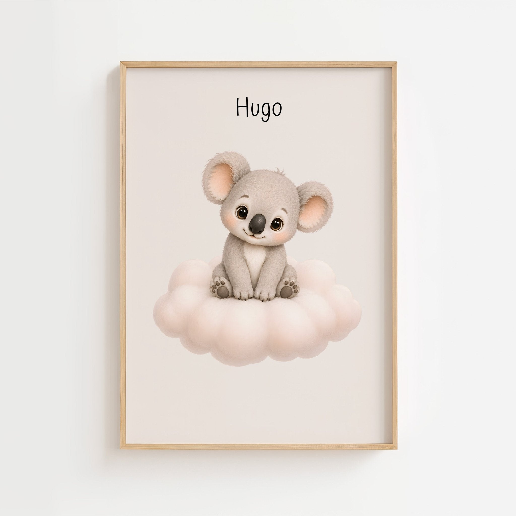 Koala på moln med namn poster