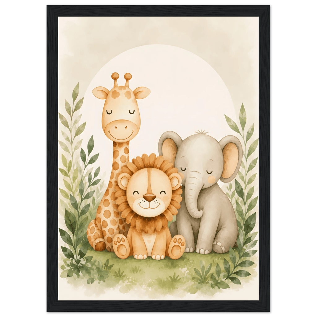 Lejon, elefant giraff poster poster
