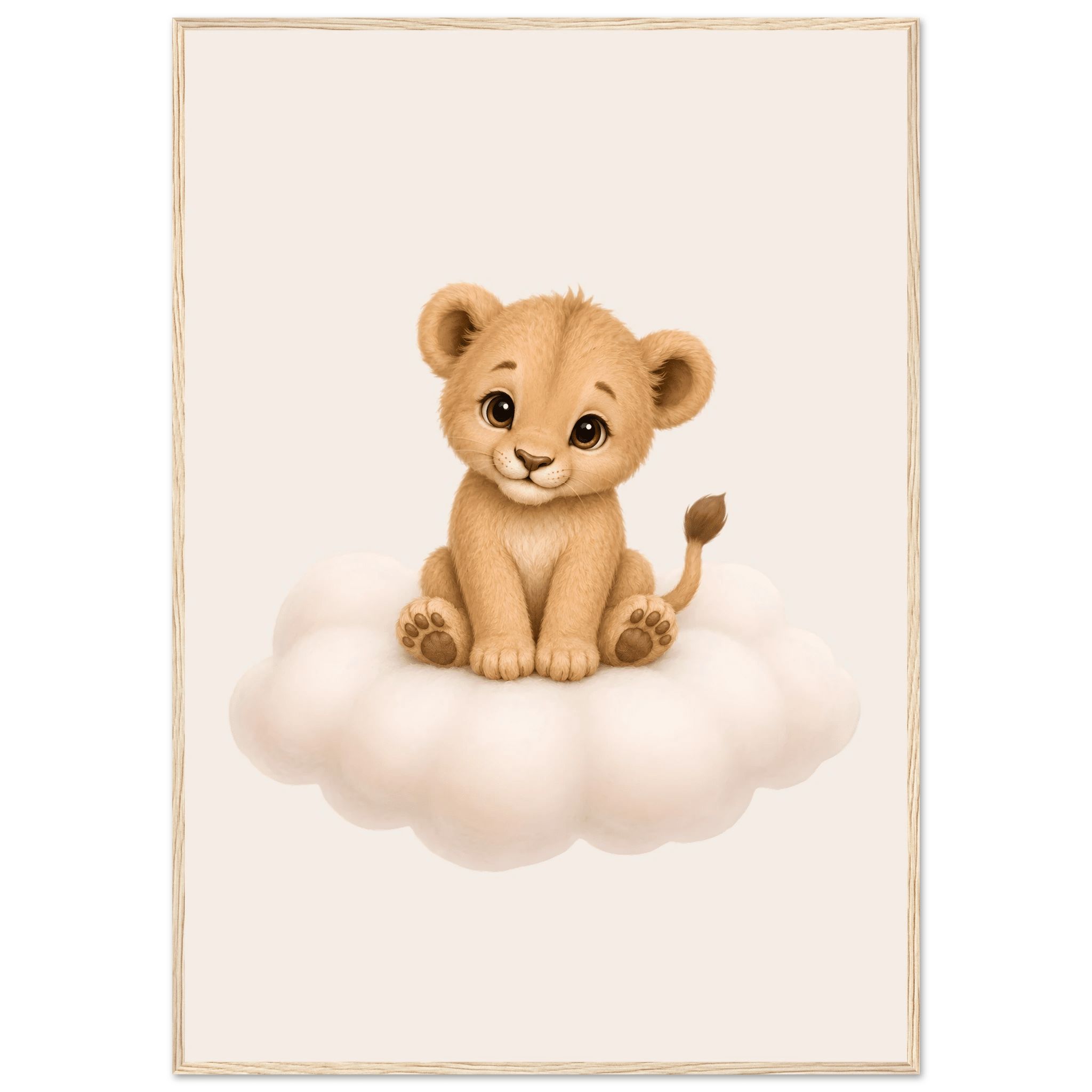Lejon på moln med namn poster