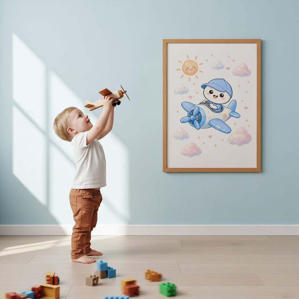 Lille flyger flygplan poster
