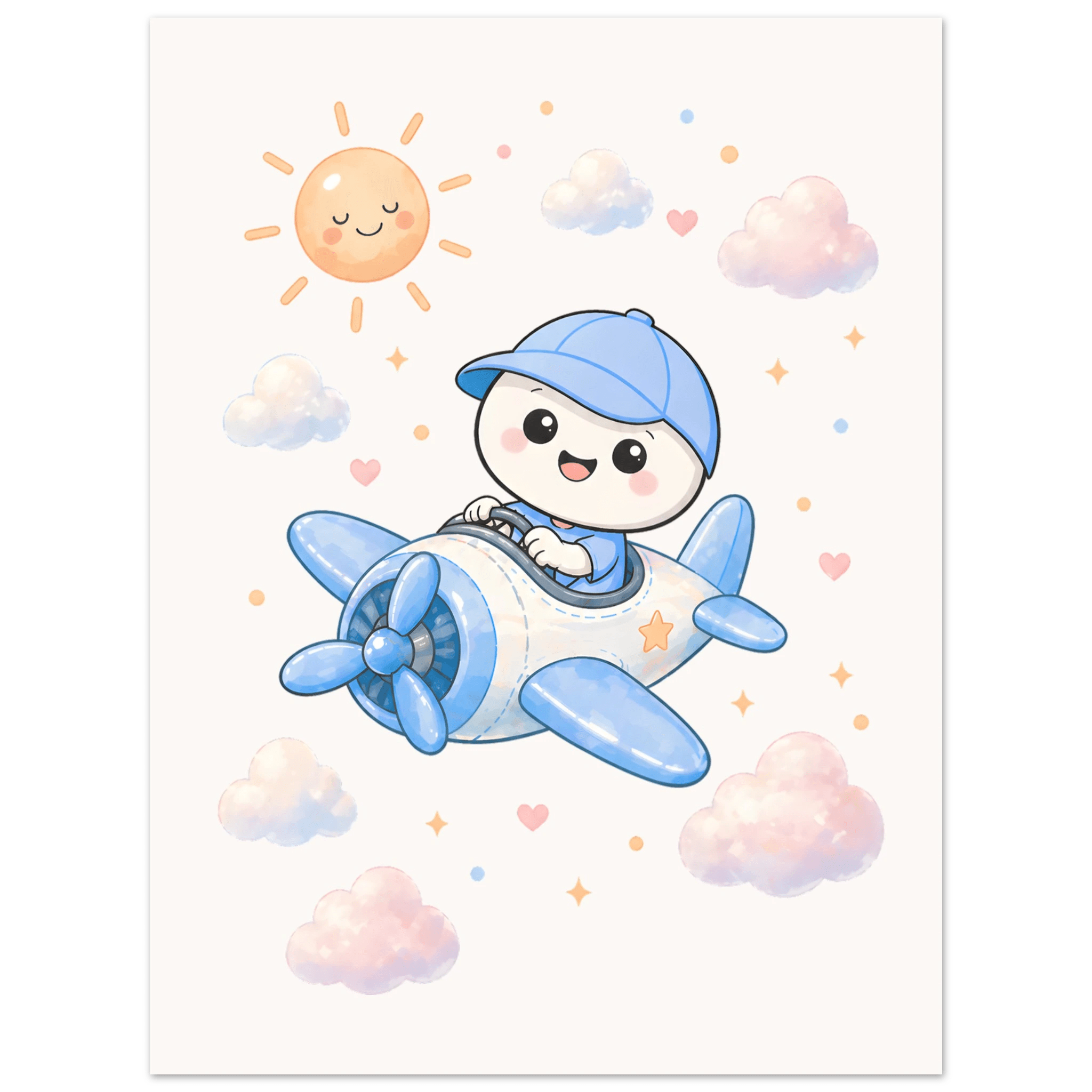 Lille flyger flygplan poster