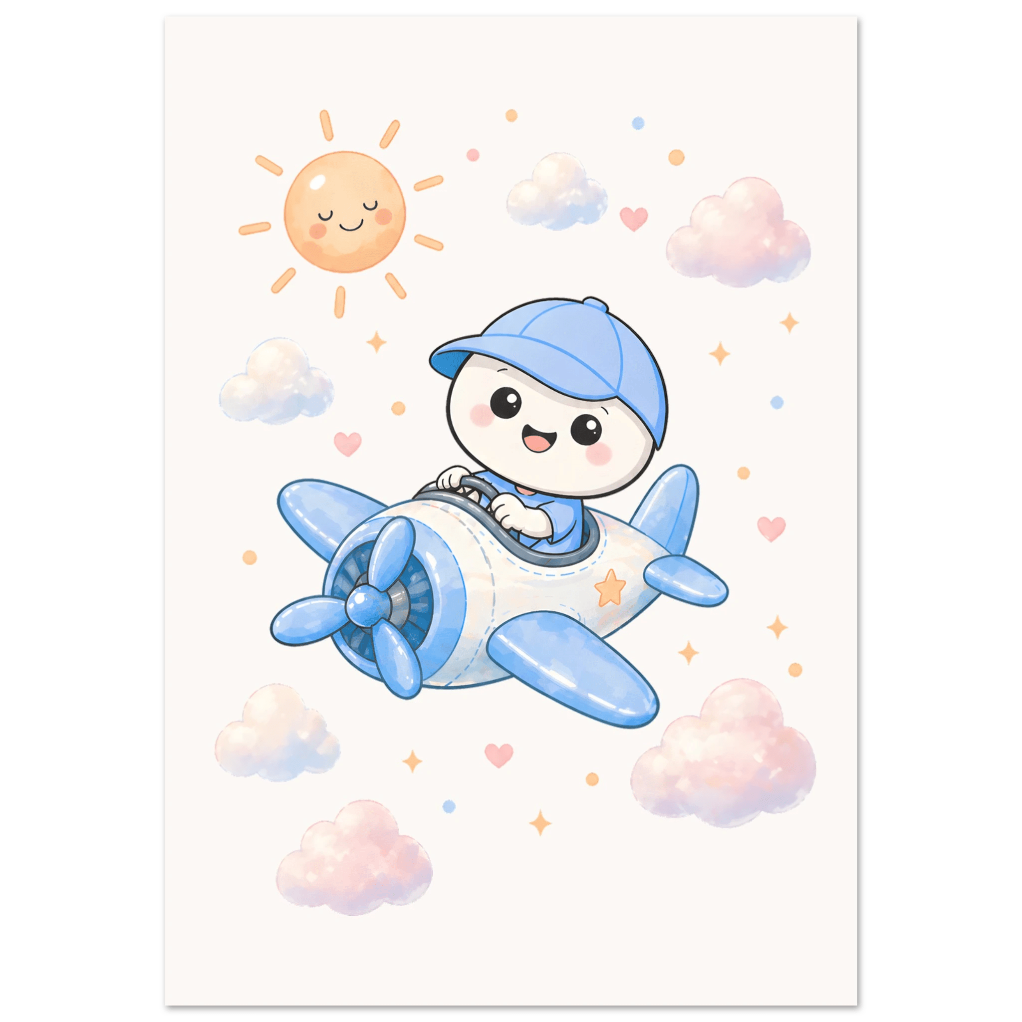 Lille flyger flygplan poster
