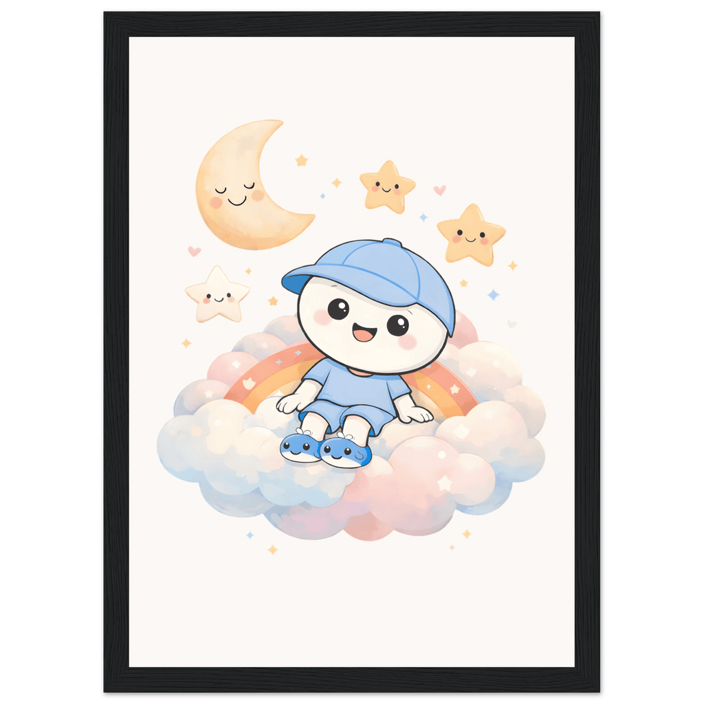 Lille på regnbågsmoln poster