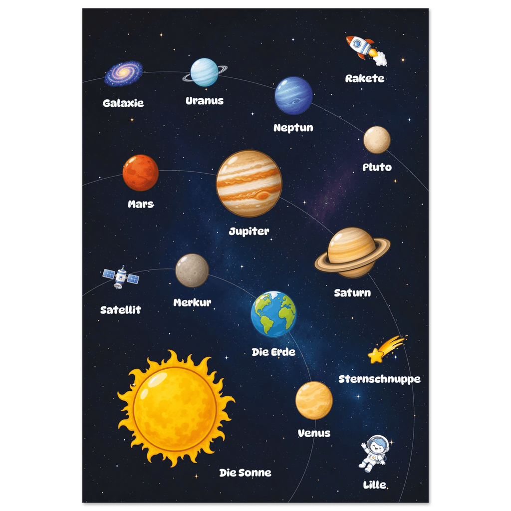 Lilles Weltraumposter poster