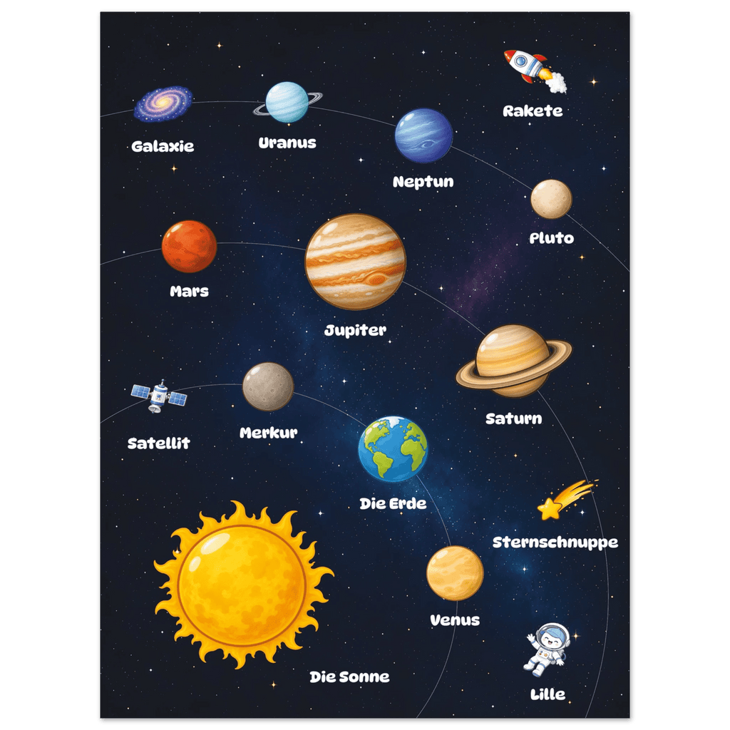 Lilles Weltraumposter poster