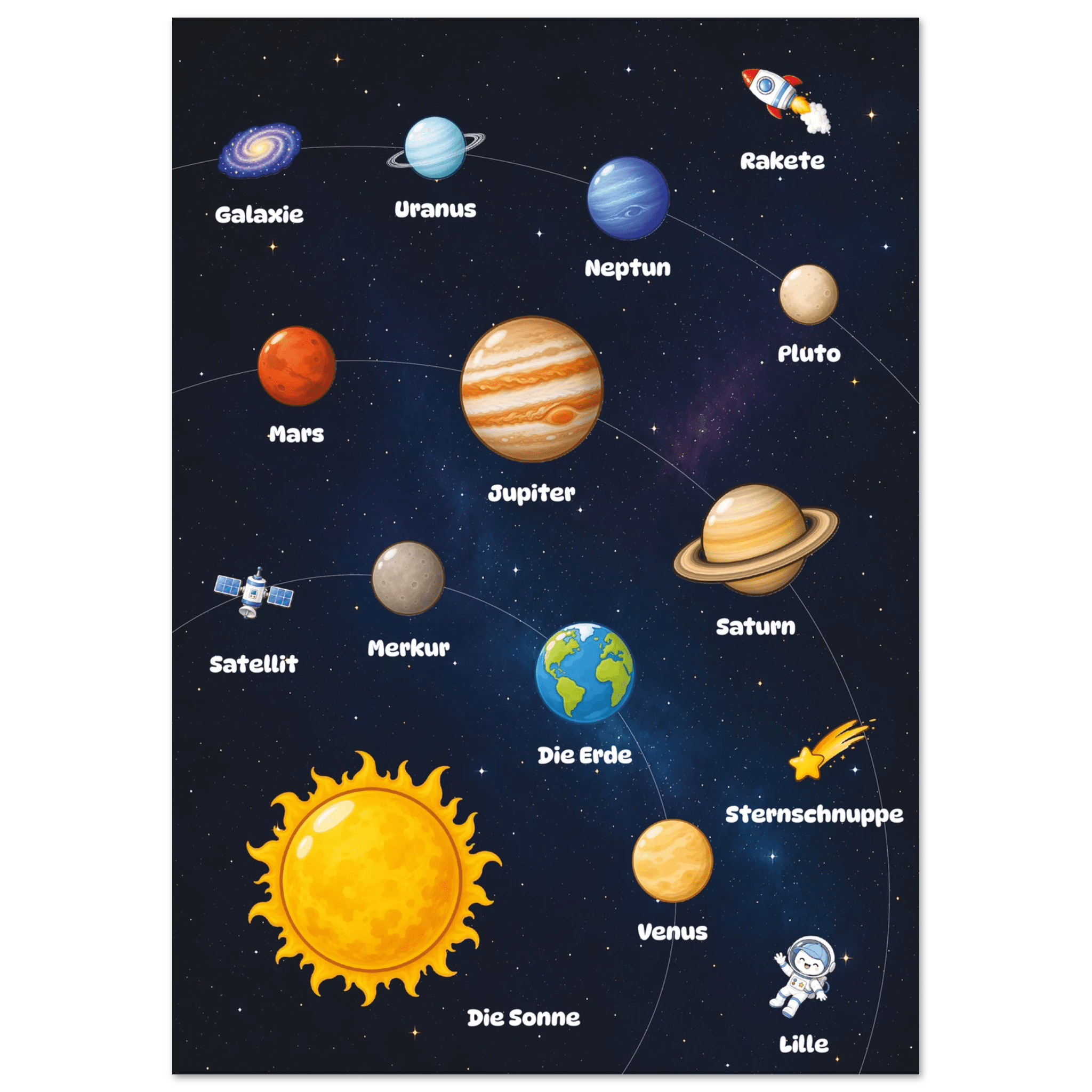 Lilles Weltraumposter poster