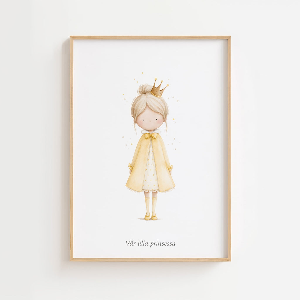 Liten Prinsessa – Personlig Text 💛 poster