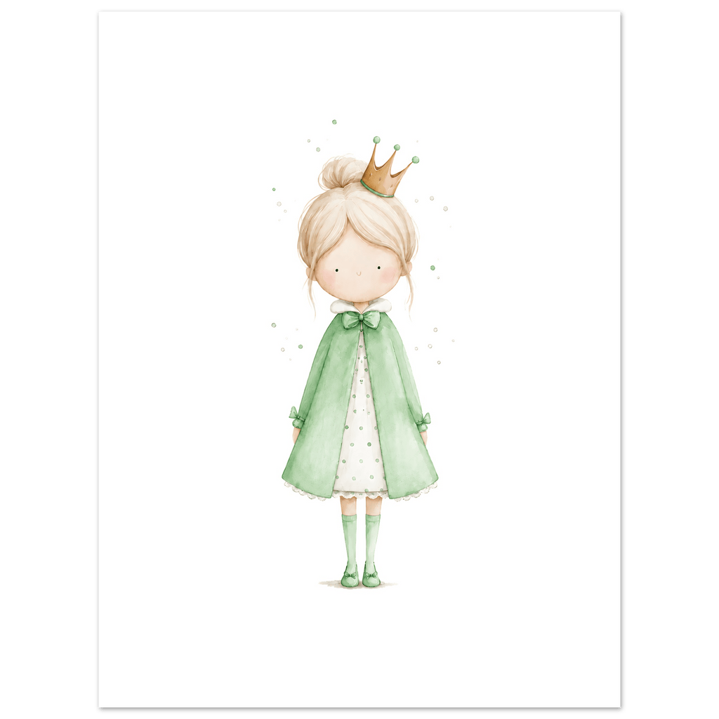 Liten Prinsessa – Personlig Text 💚 poster