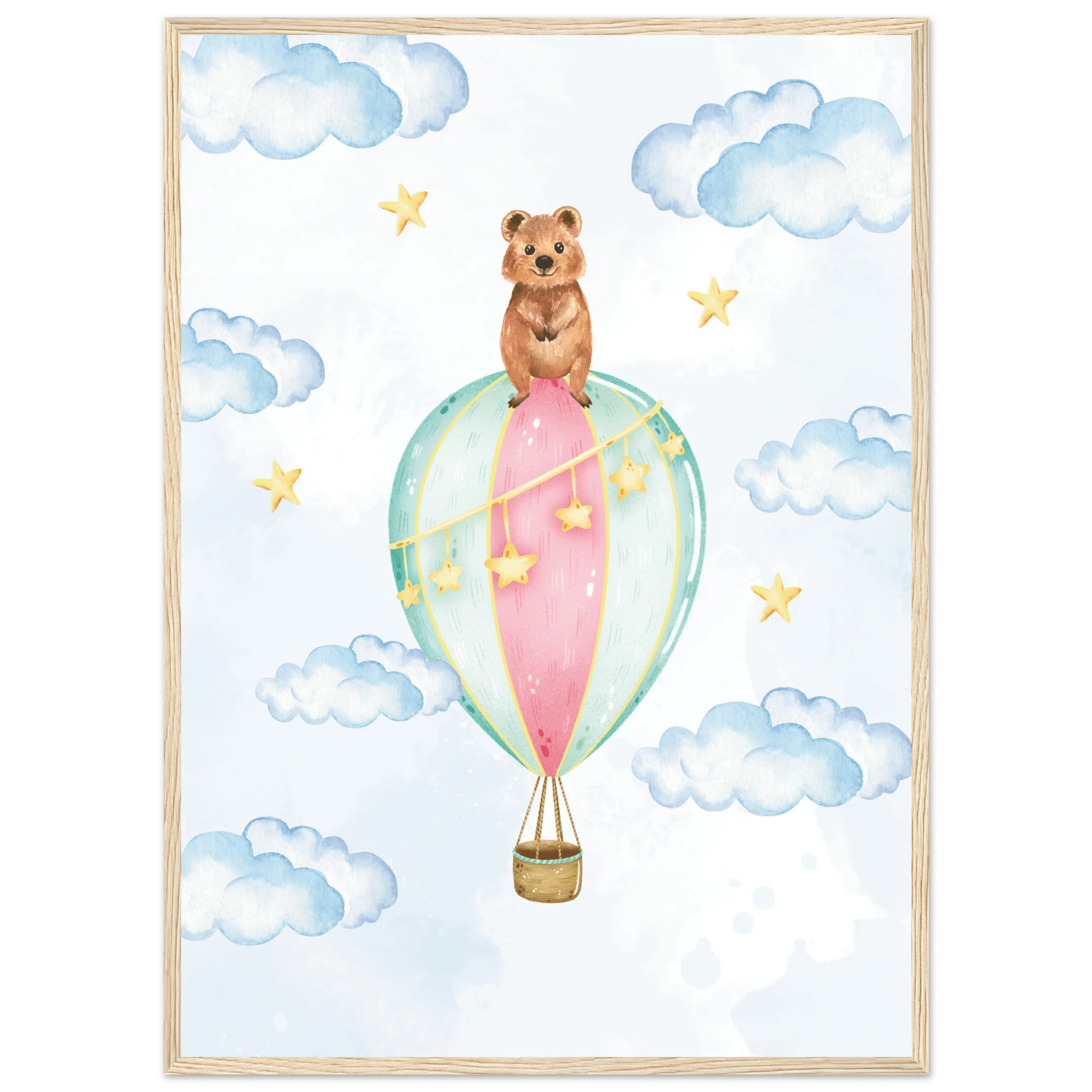 Nalle i luftballong poster poster