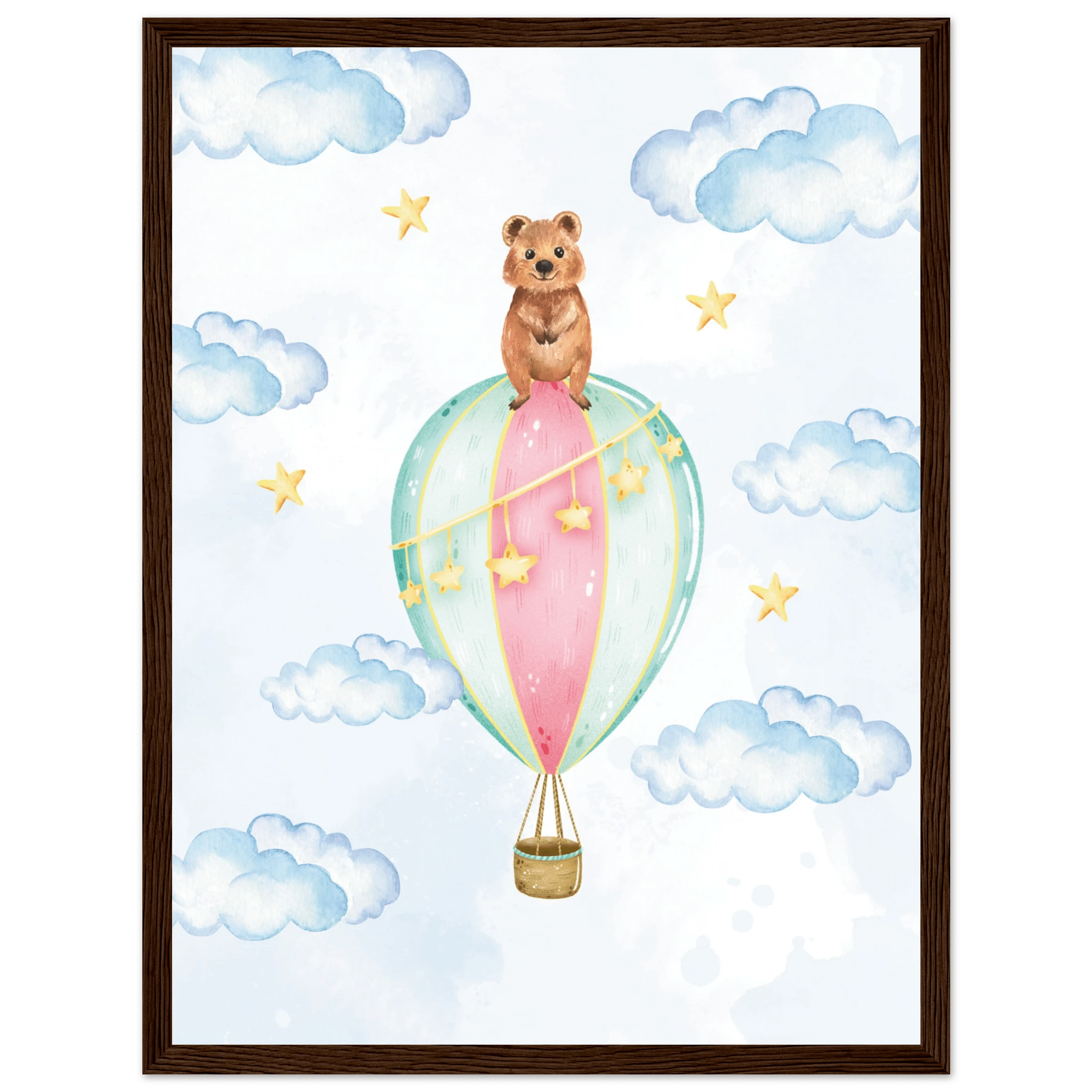 Nalle i luftballong poster poster