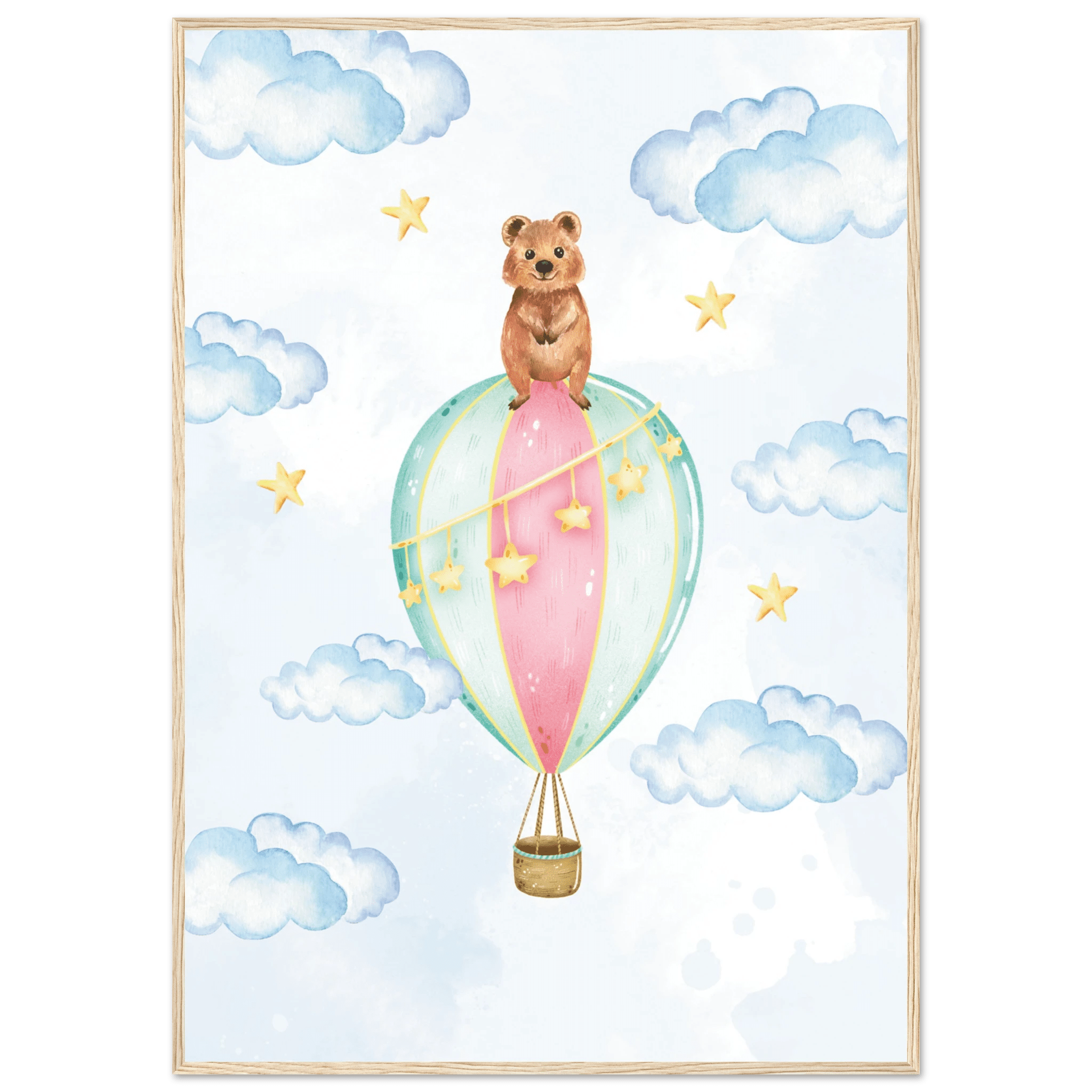 Nalle i luftballong poster poster