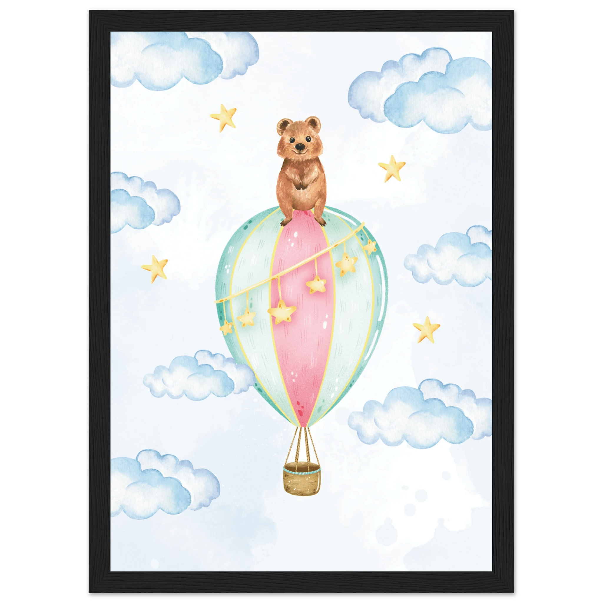 Nalle i luftballong poster poster
