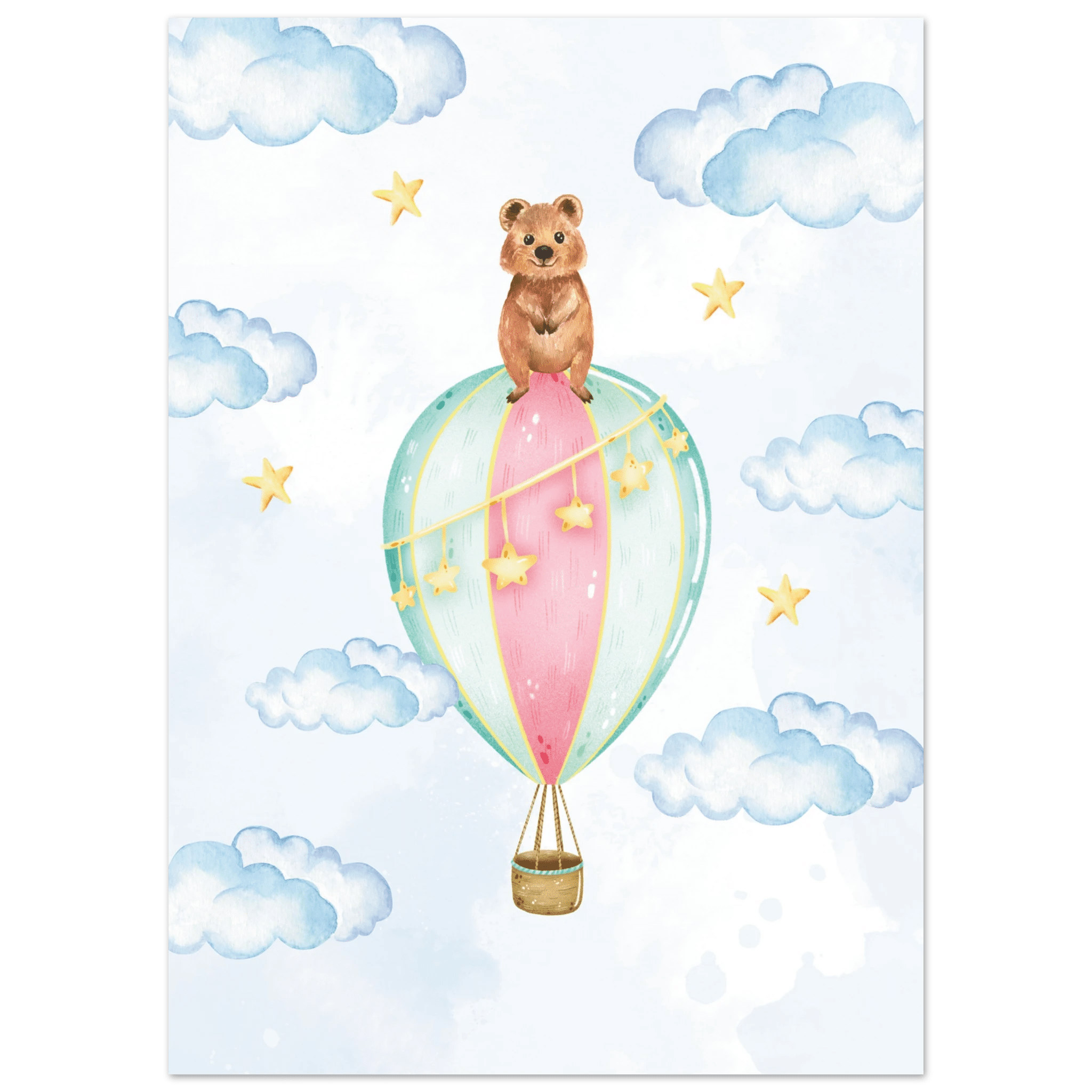 Nalle i luftballong poster poster