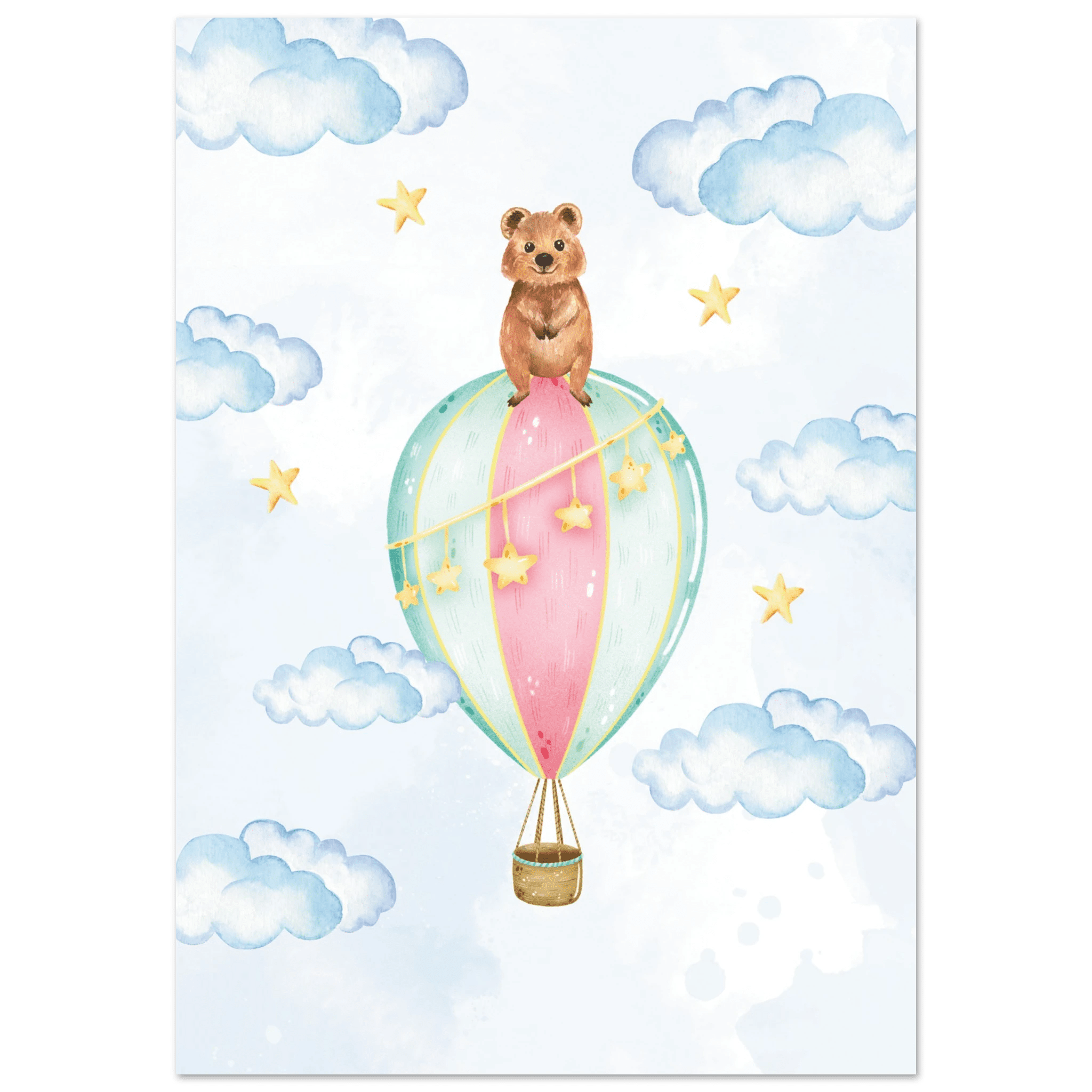 Nalle i luftballong poster poster