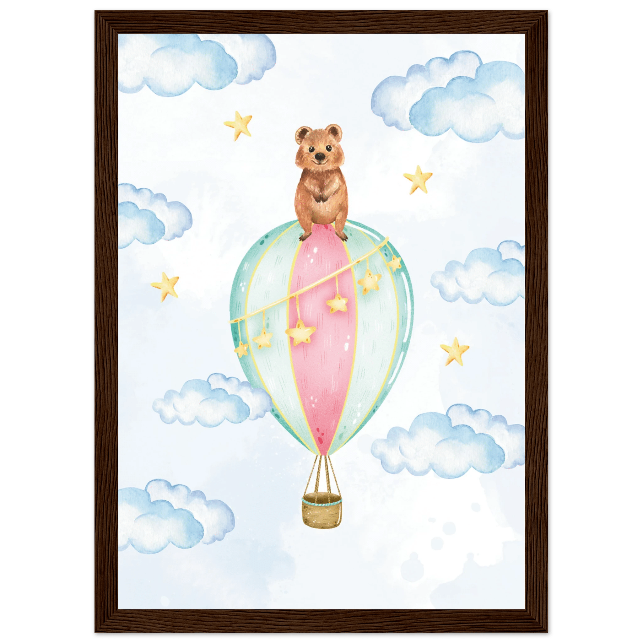 Nalle i luftballong poster poster