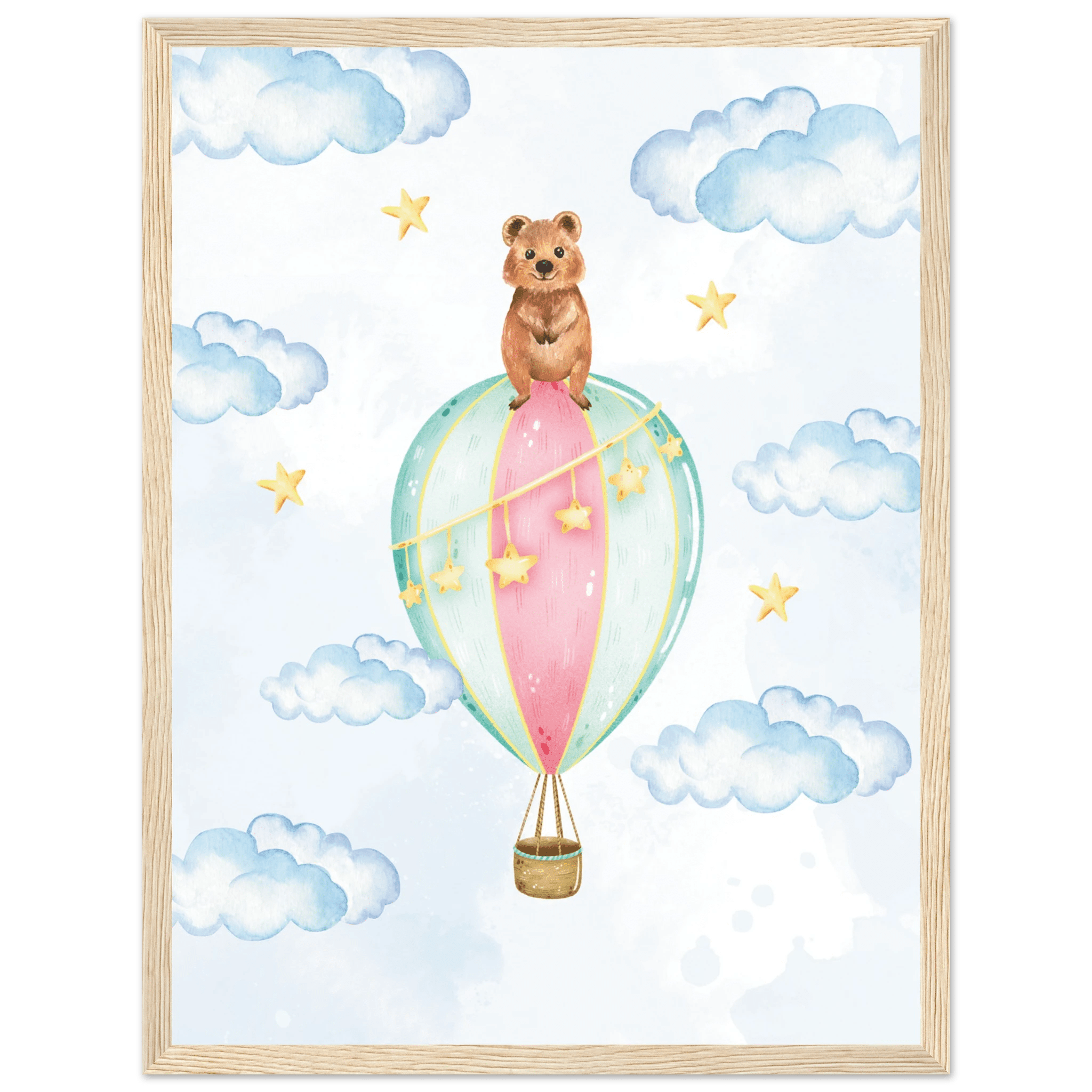 Nalle i luftballong poster poster