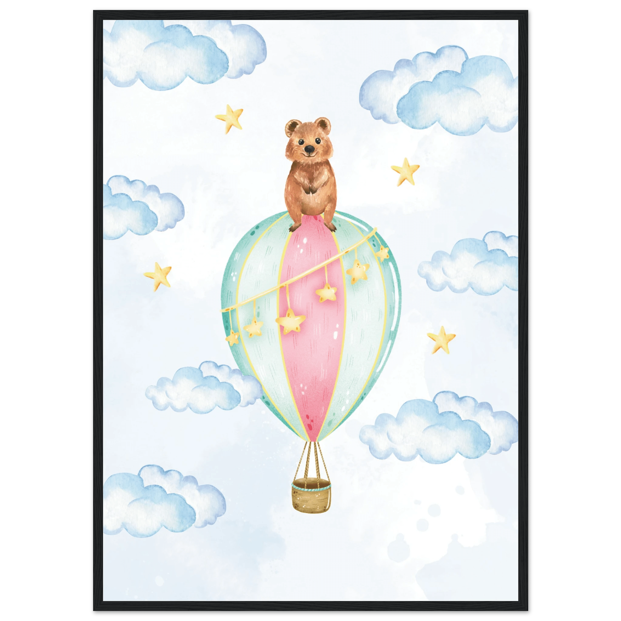 Nalle i luftballong poster poster