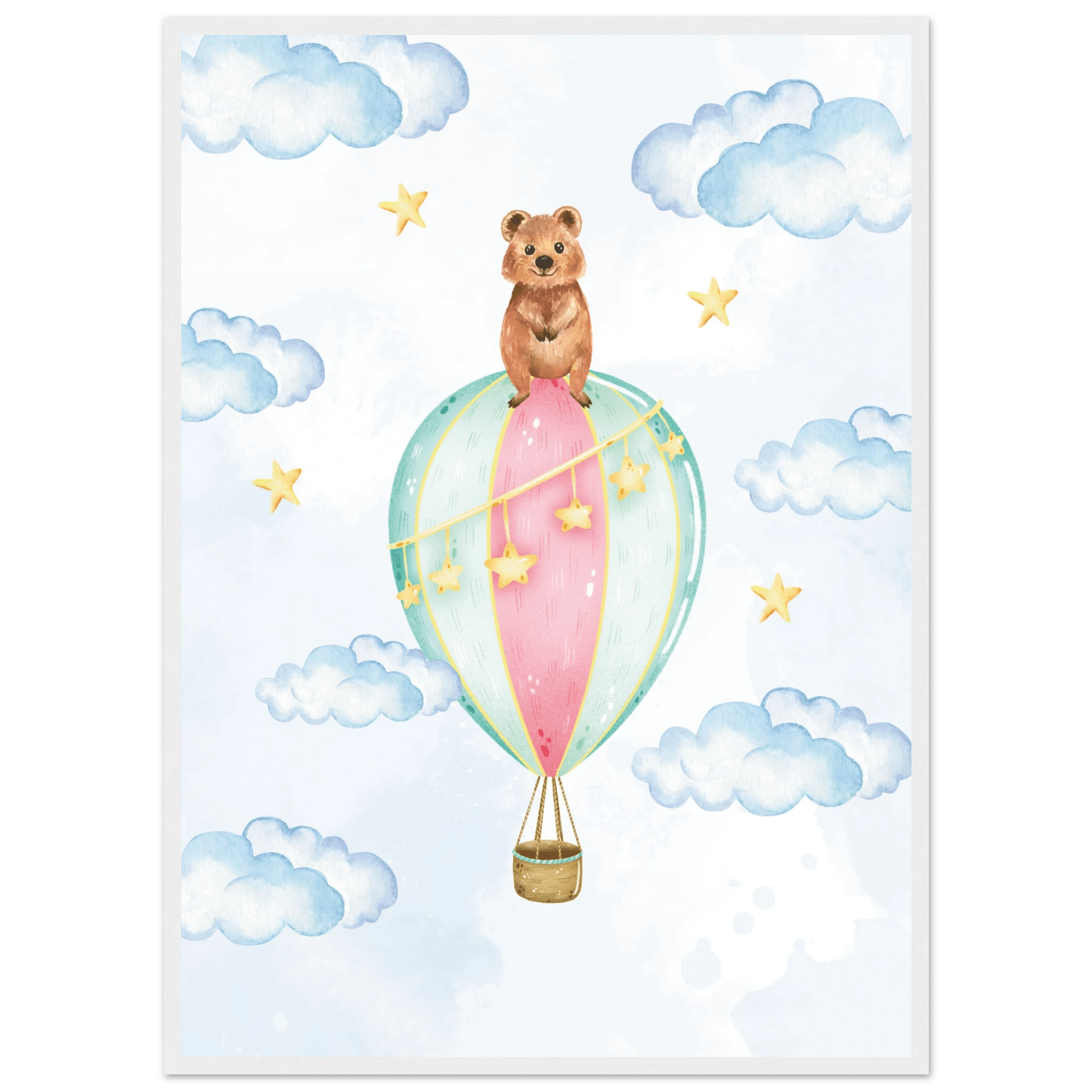 Nalle i luftballong poster poster