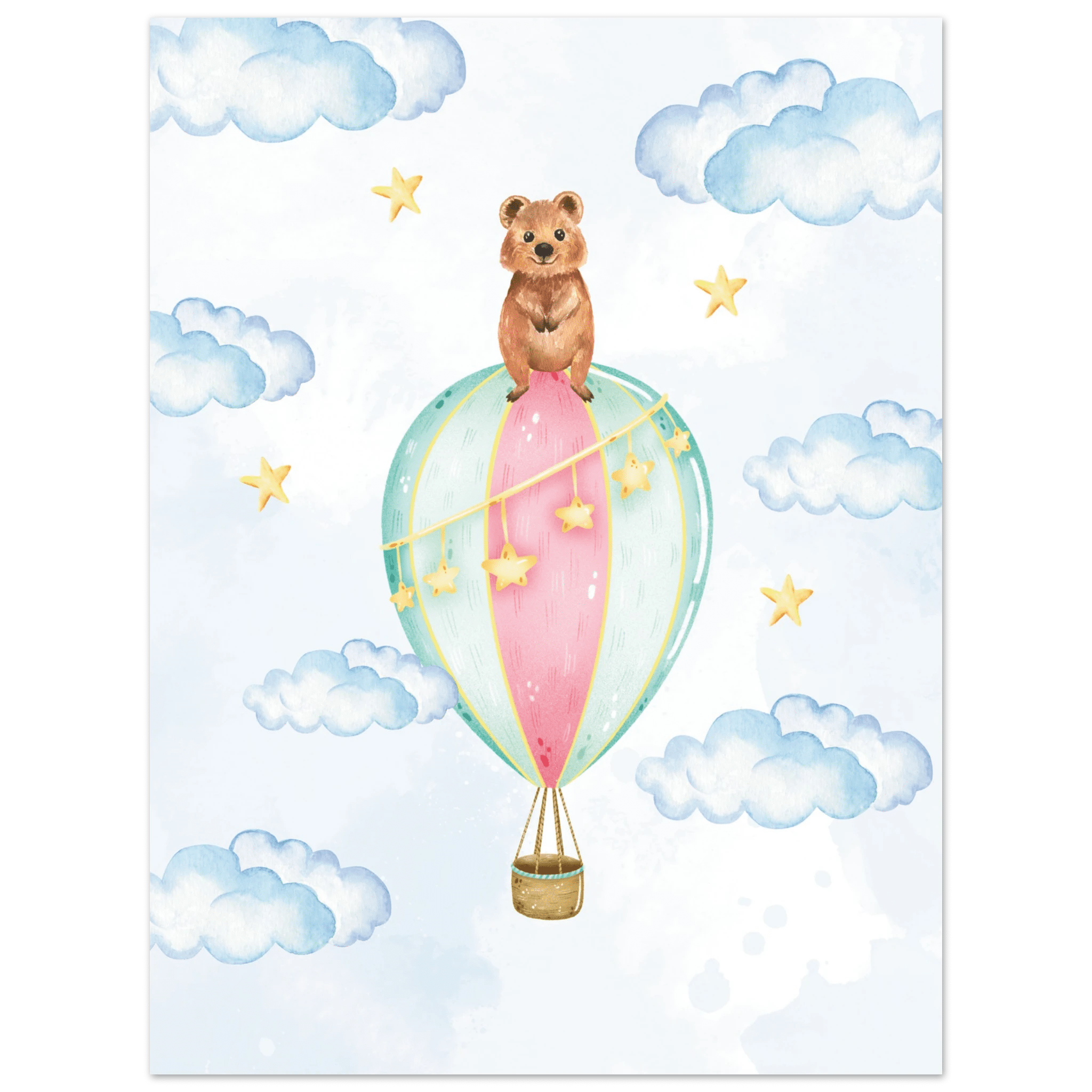 Nalle i luftballong poster poster
