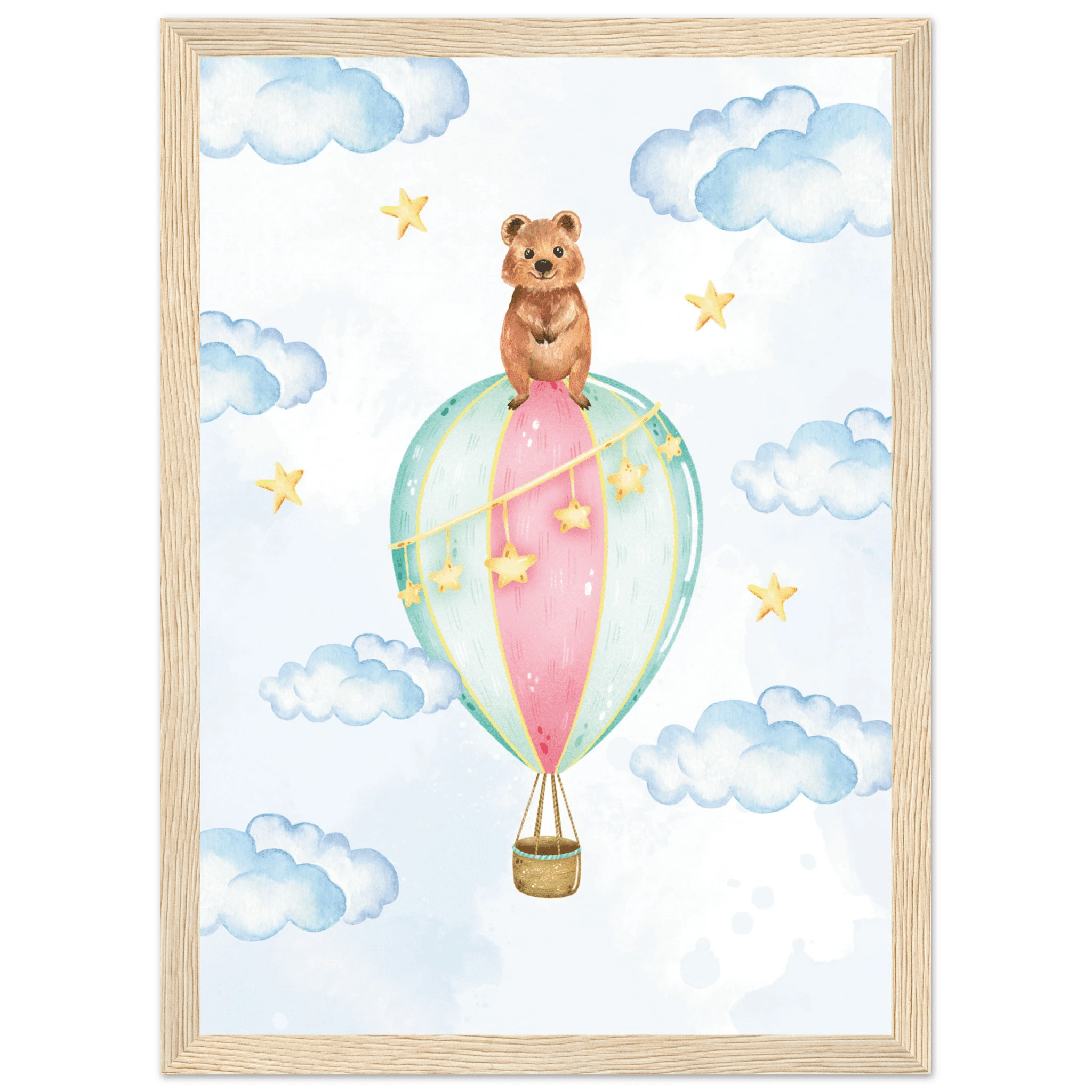 Nalle i luftballong poster poster
