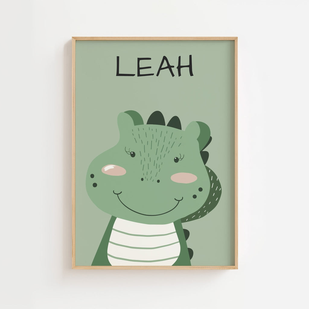 Personlig krokodilposter med namn poster