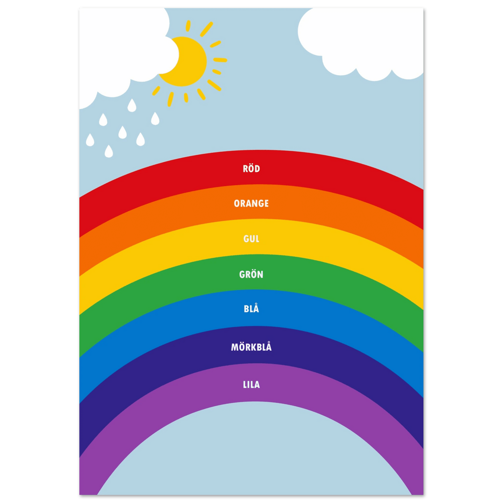Regnbågens färger poster poster