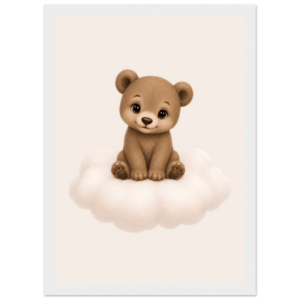 Söt björn på moln poster poster