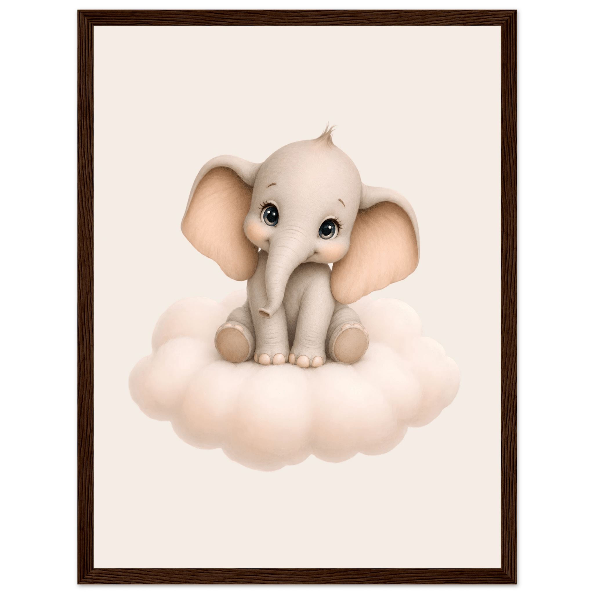 Söt elefant på moln poster poster