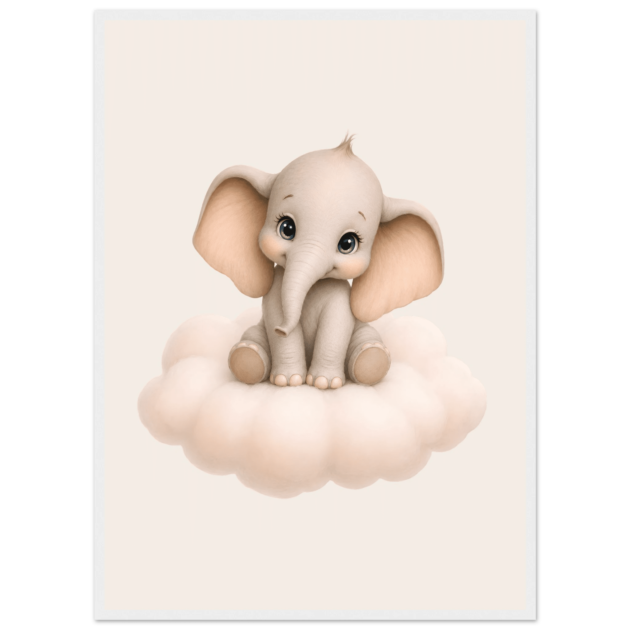 Söt elefant på moln poster poster