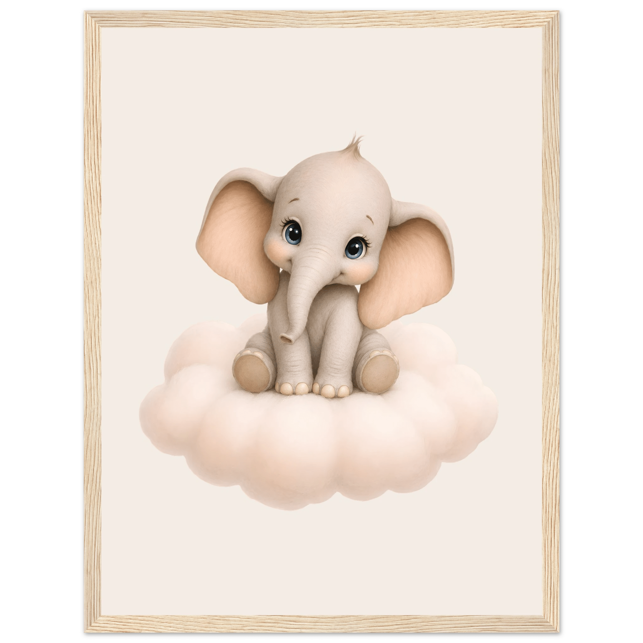 Söt elefant på moln poster poster
