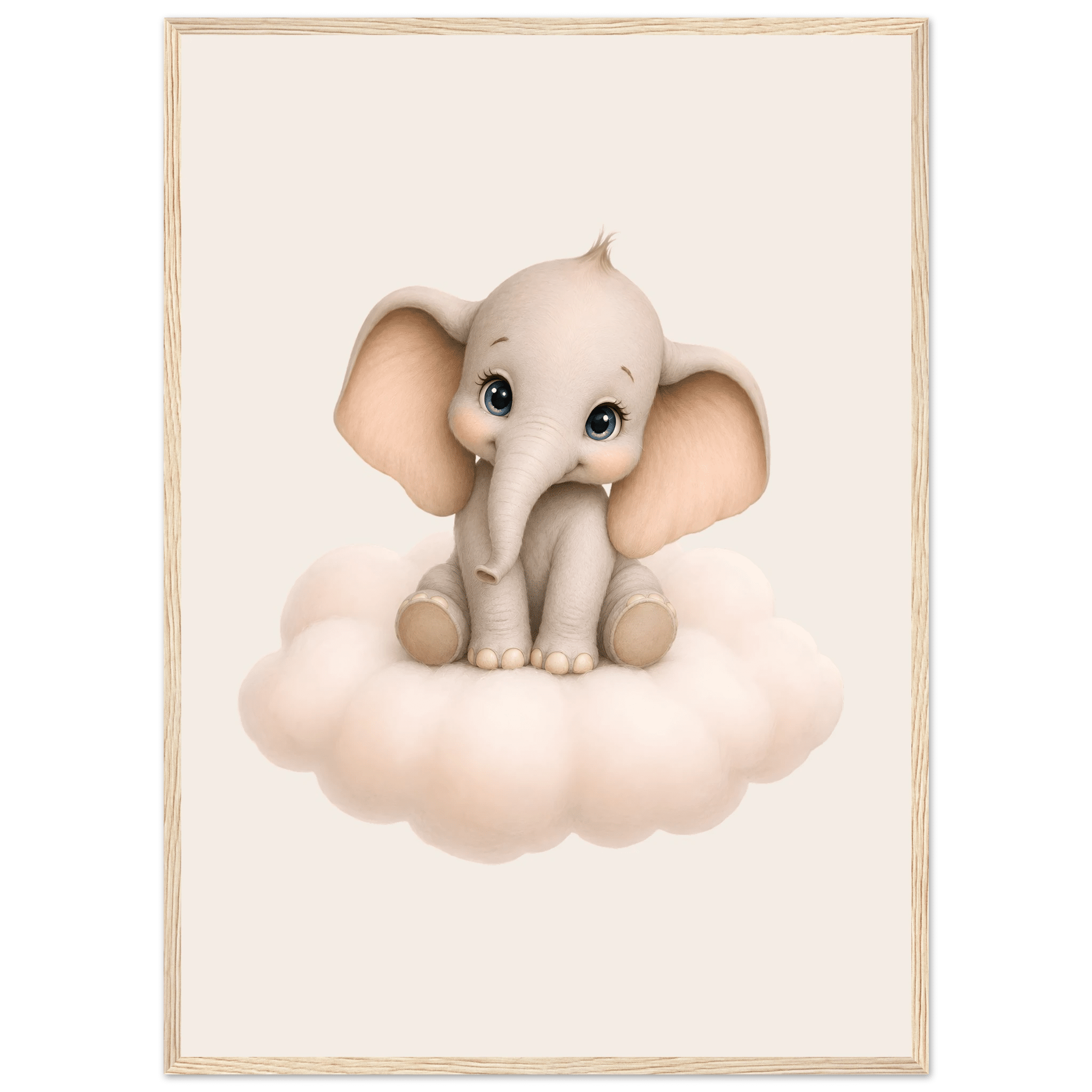 Söt elefant på moln poster poster