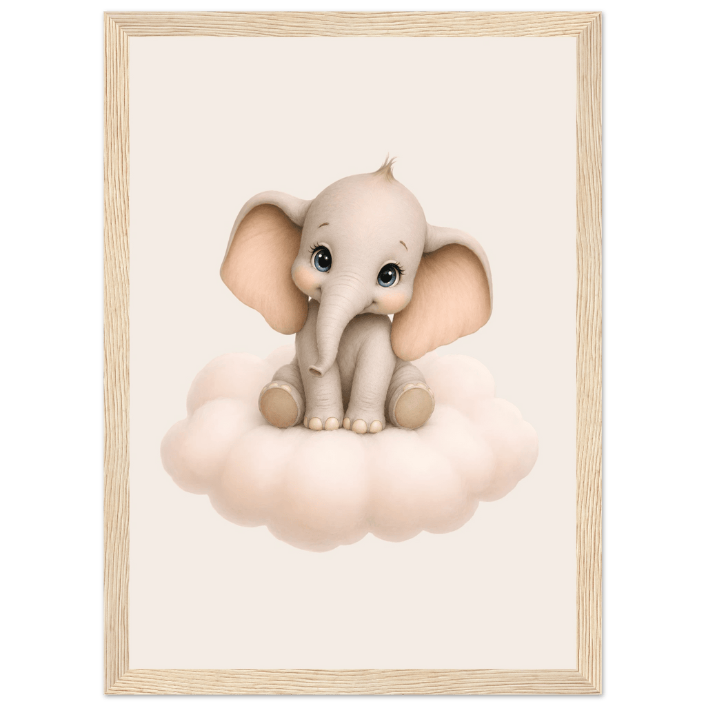 Söt elefant på moln poster poster