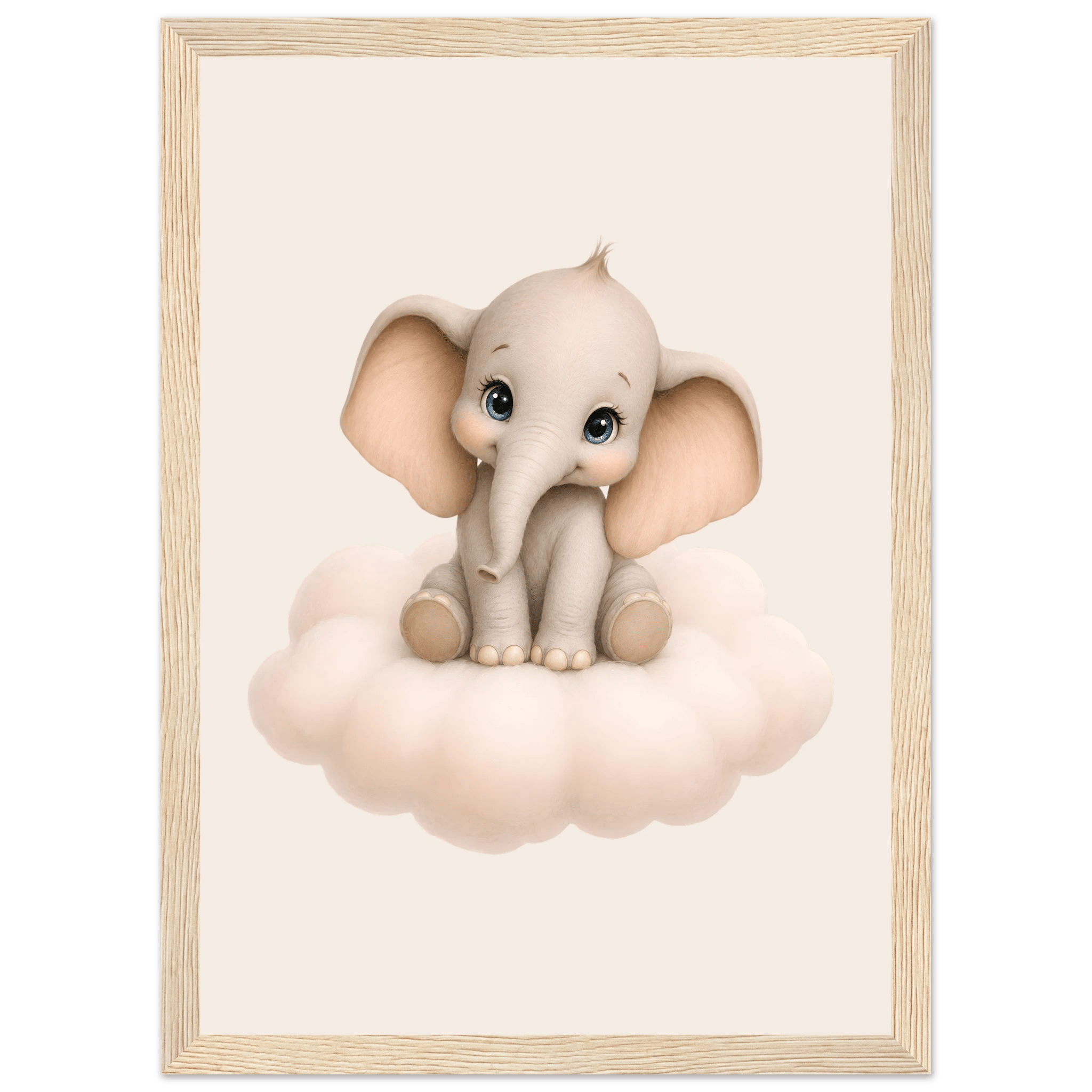 Söt elefant på moln poster poster