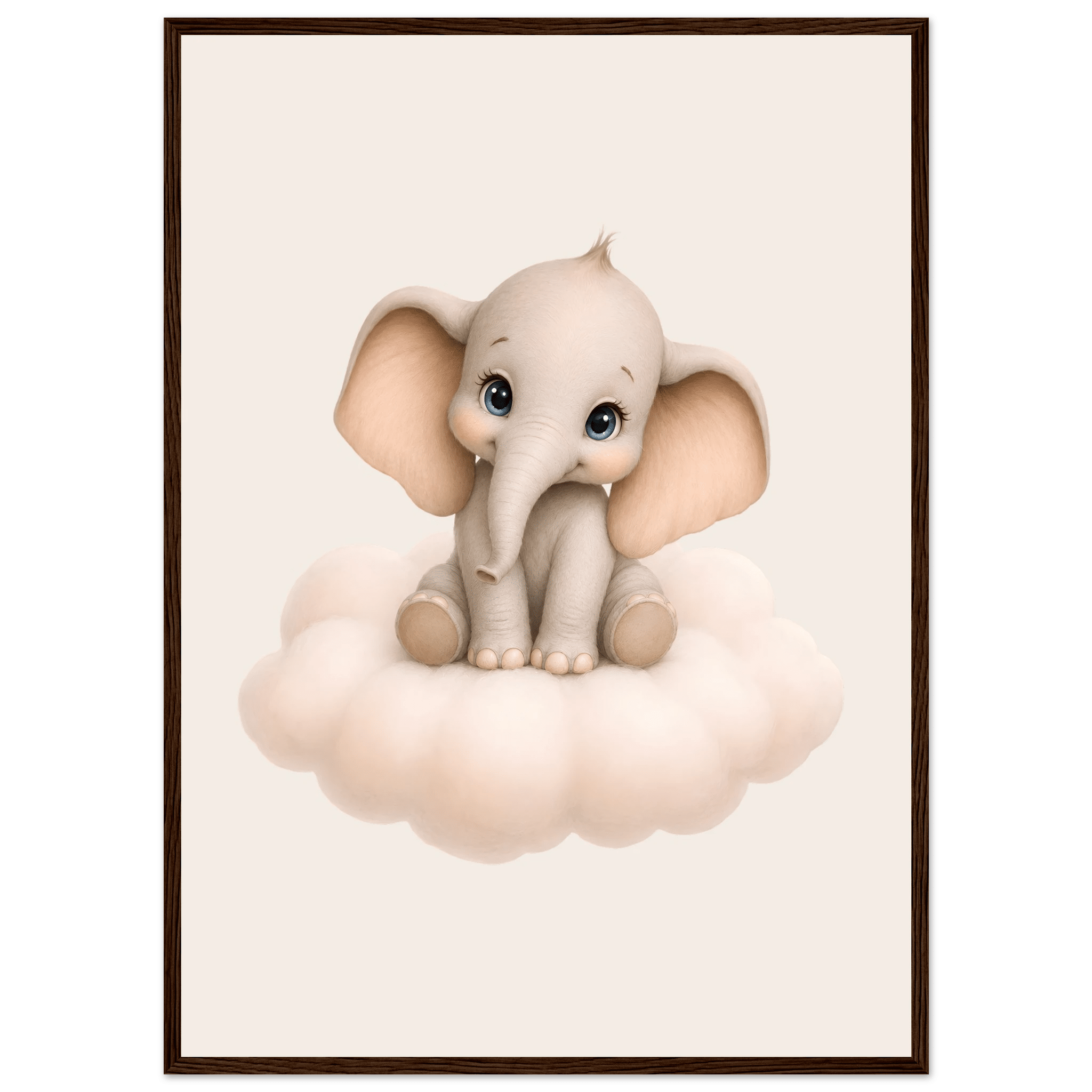 Söt elefant på moln poster poster