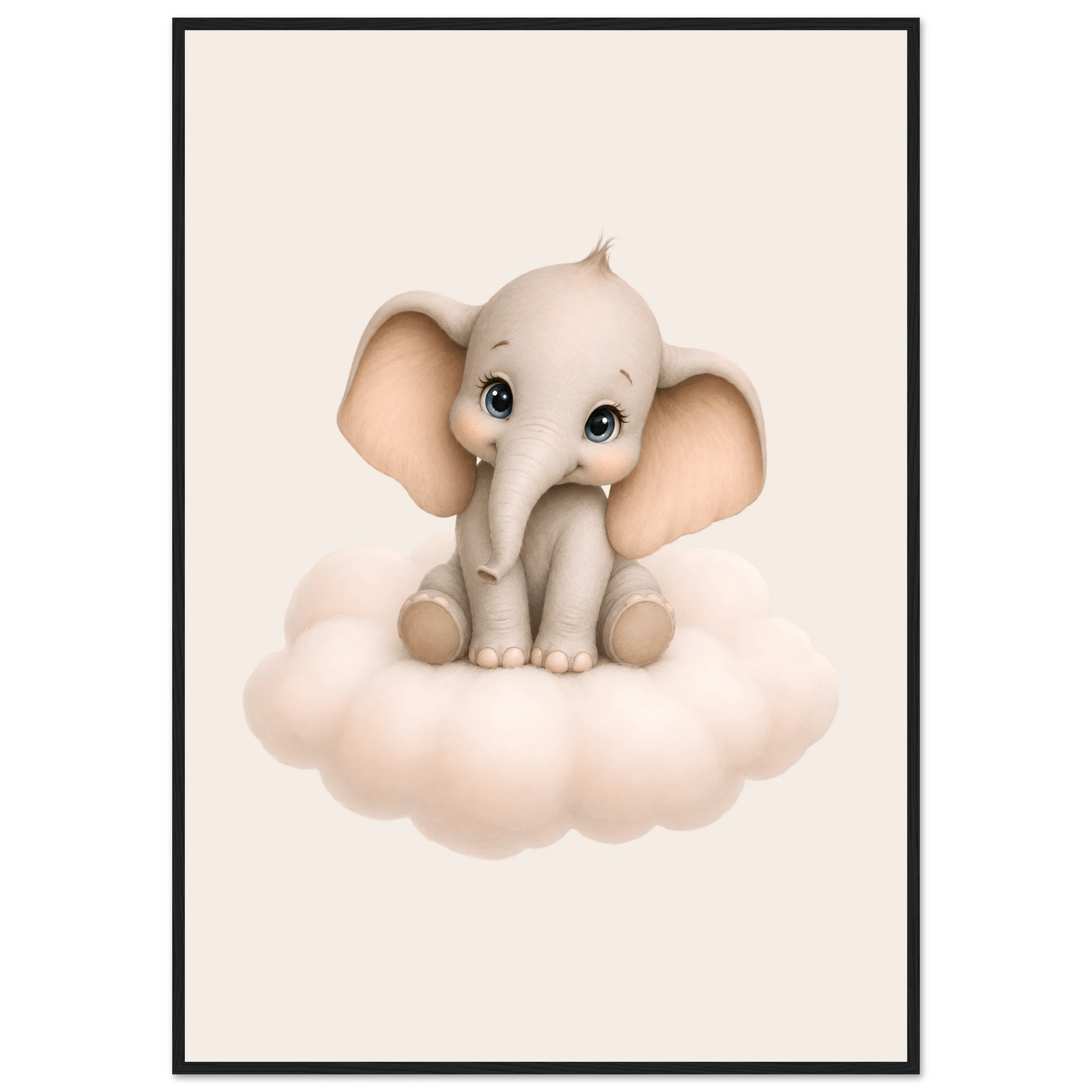 Söt elefant på moln poster poster