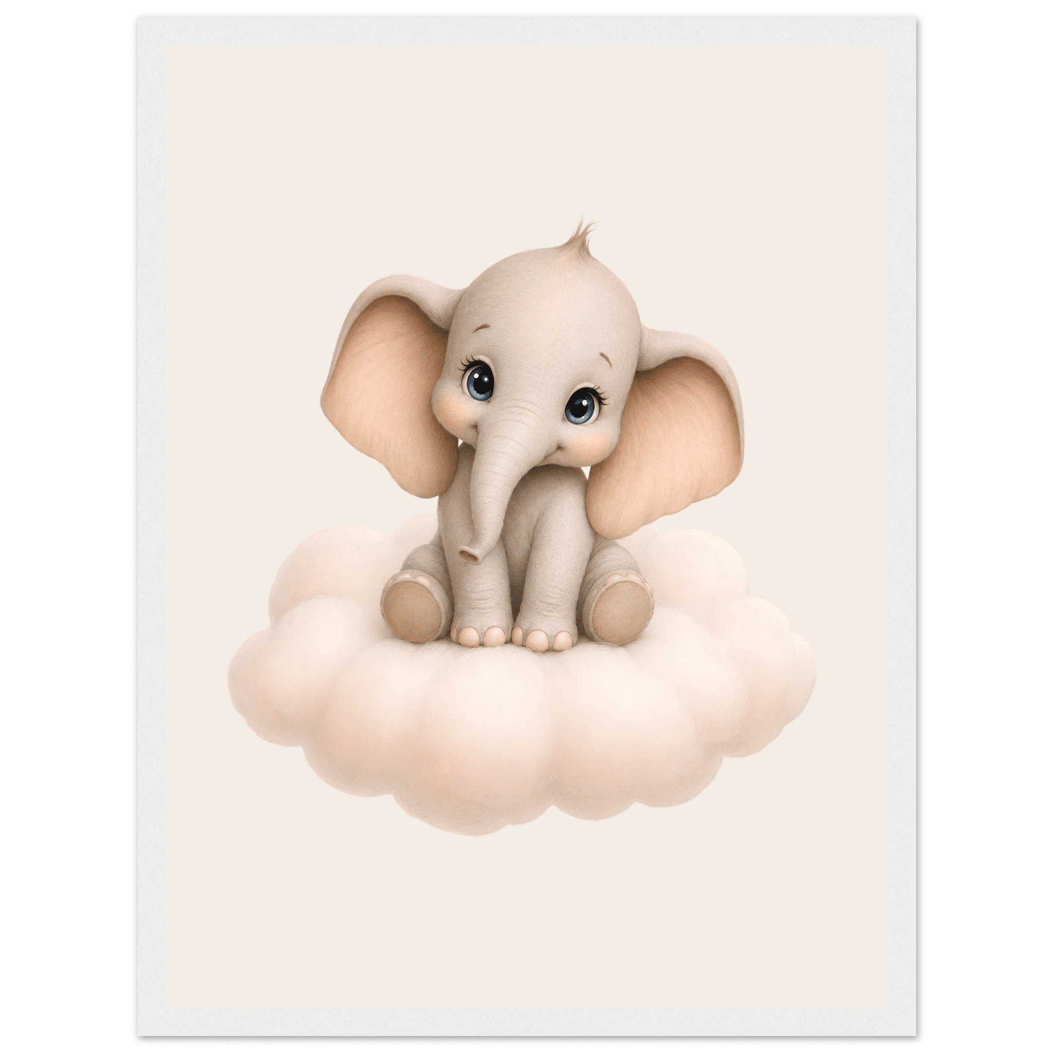 Söt elefant på moln poster poster